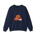 Desert Sunset Minimalist Mesa Sweatshirt | Southwestern adobe-inspired wall art vibe Navy