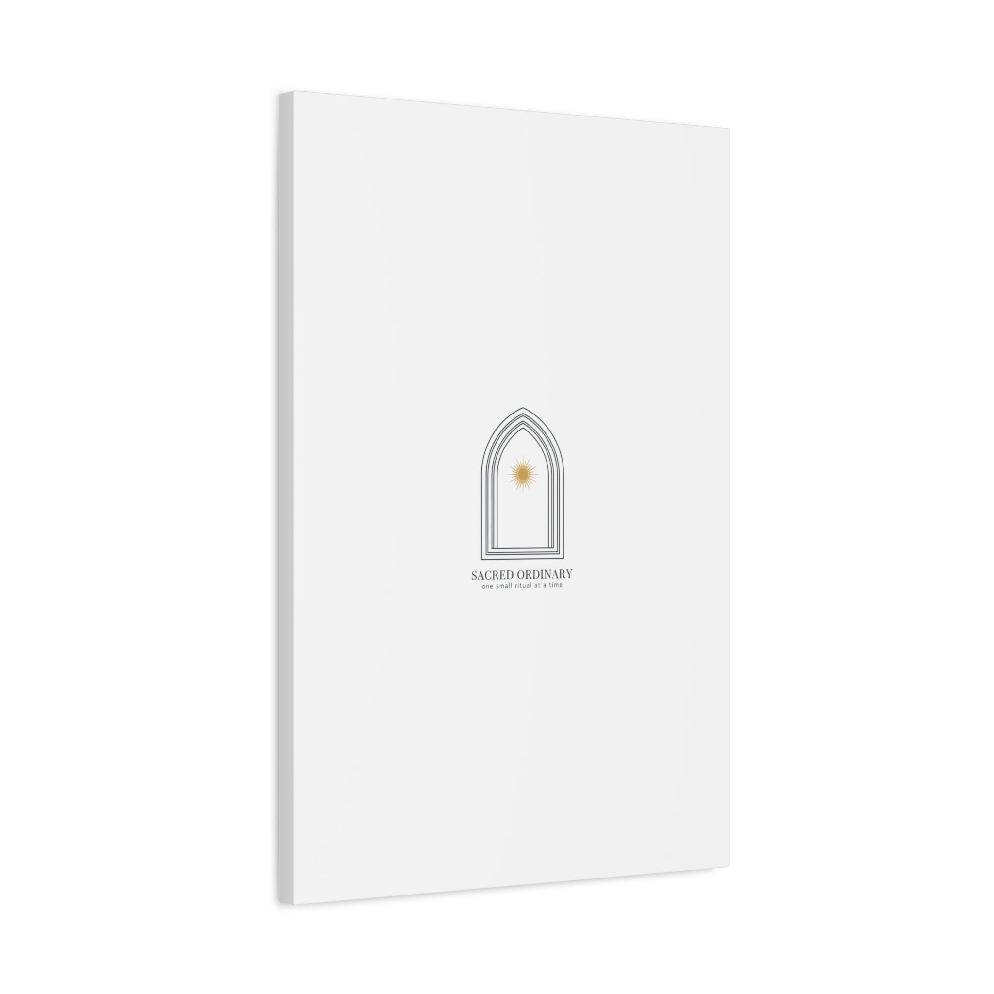 Sacred Ordinary Gothic Arch Canvas | Minimal Scripture Art, Quiet Luxury