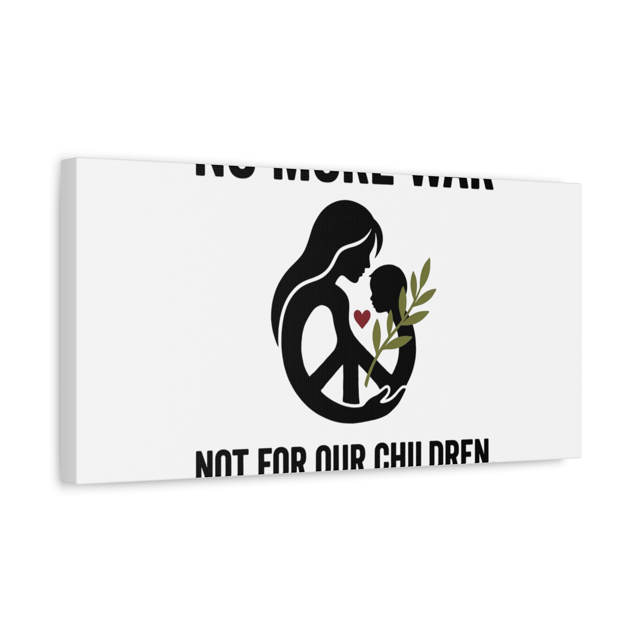 No More War Canvas, Anti-War Peace Protest Wall Art | Solidarity Ceasefire. 36" x 36" 1.25"