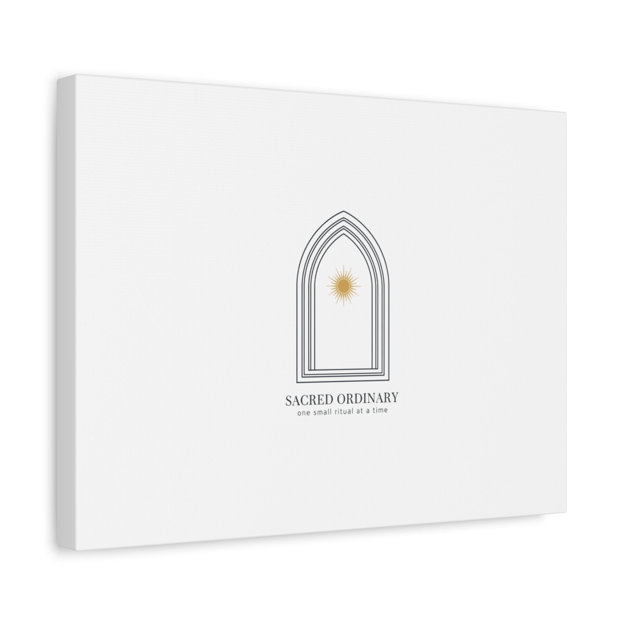 Sacred Ordinary Gothic Arch Canvas | Minimal Scripture Art, Quiet Luxury 36" x 36" 1.25"