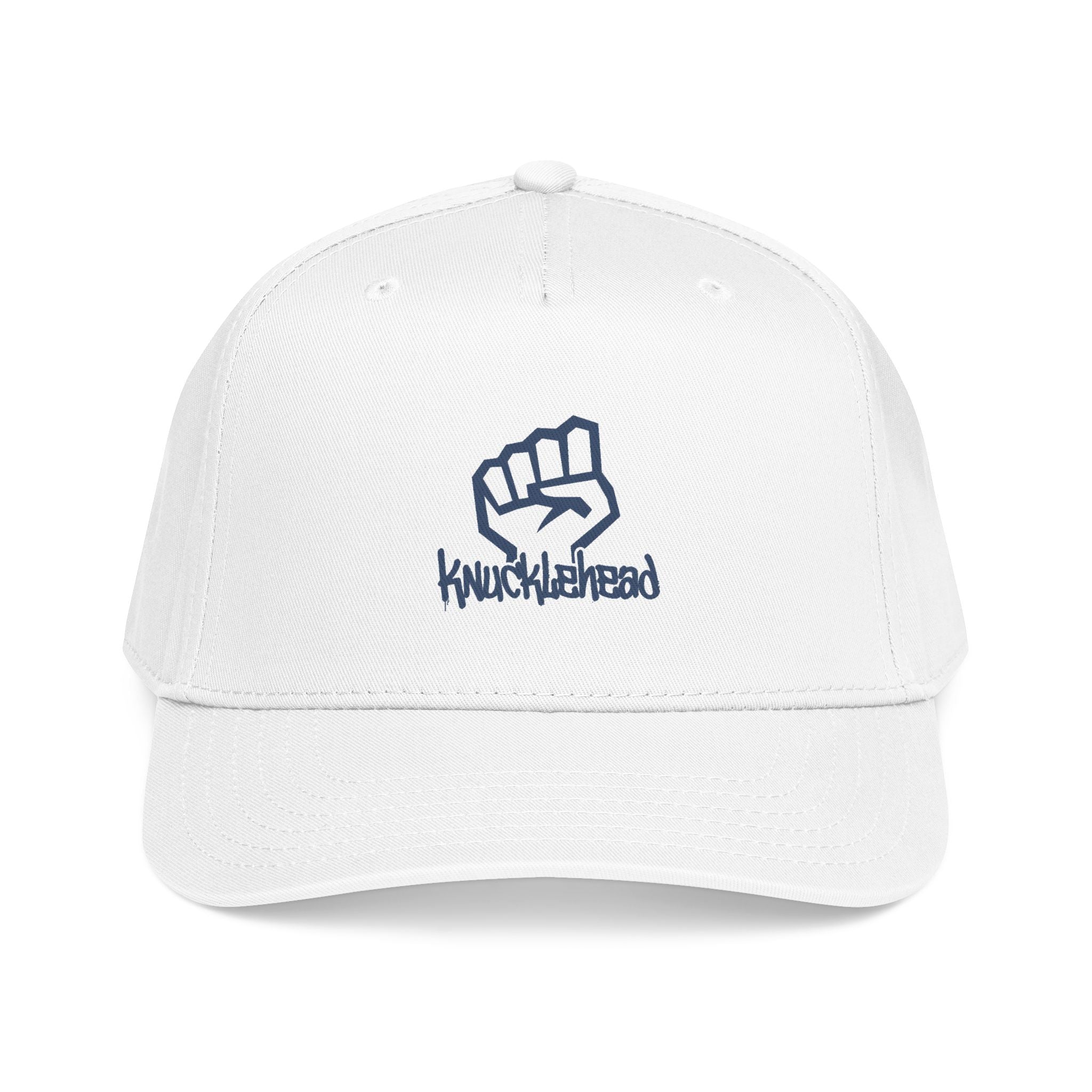 Knucklehead Fist Embroidered Baseball Cap One size White