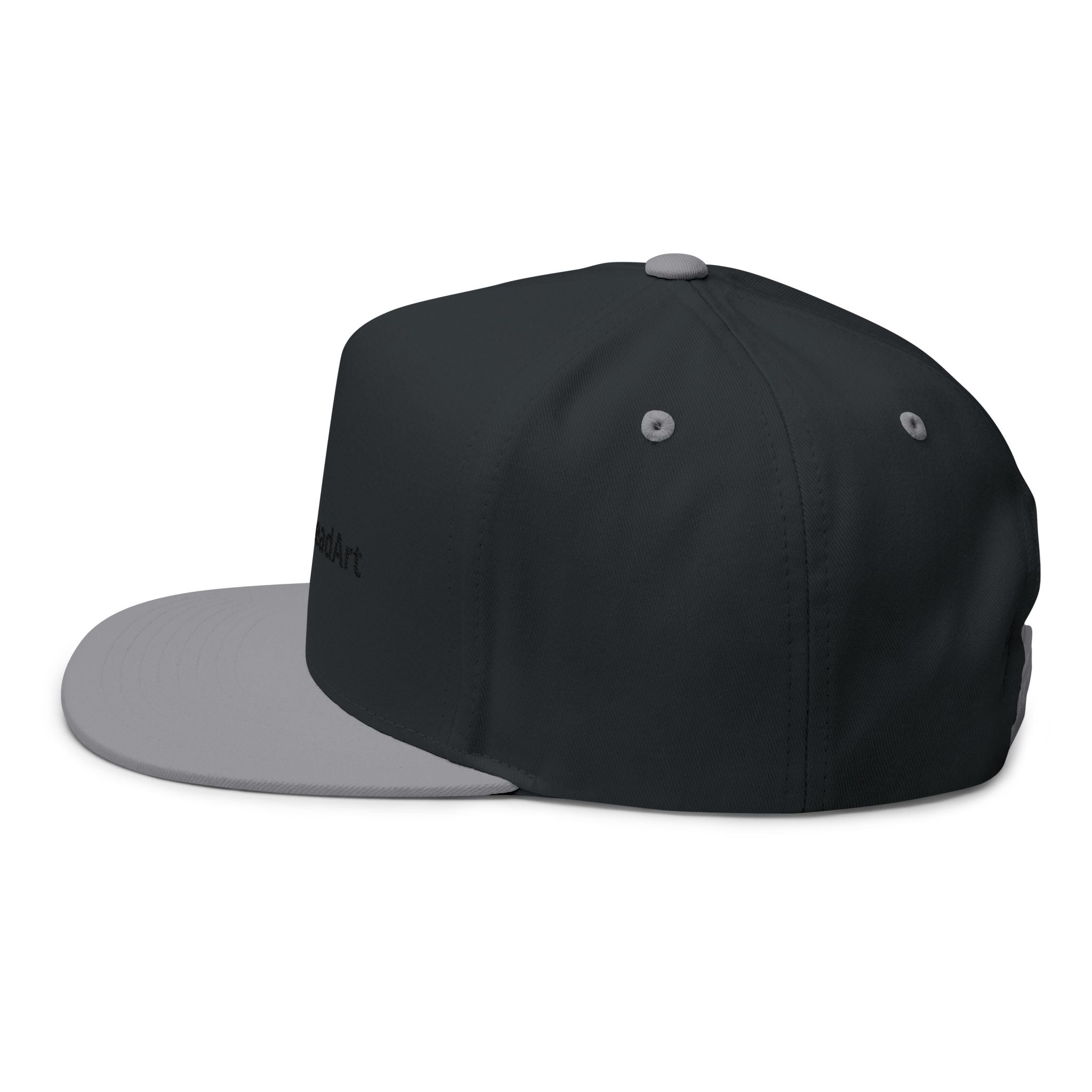 Embroidered Gold Eagle Flat Bill Cap