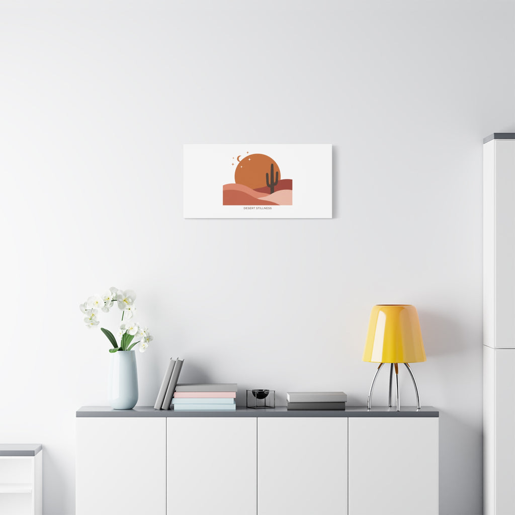 Desert Stillness Canvas, Desert Sunset Minimalist Mesa | Southwestern Art Print