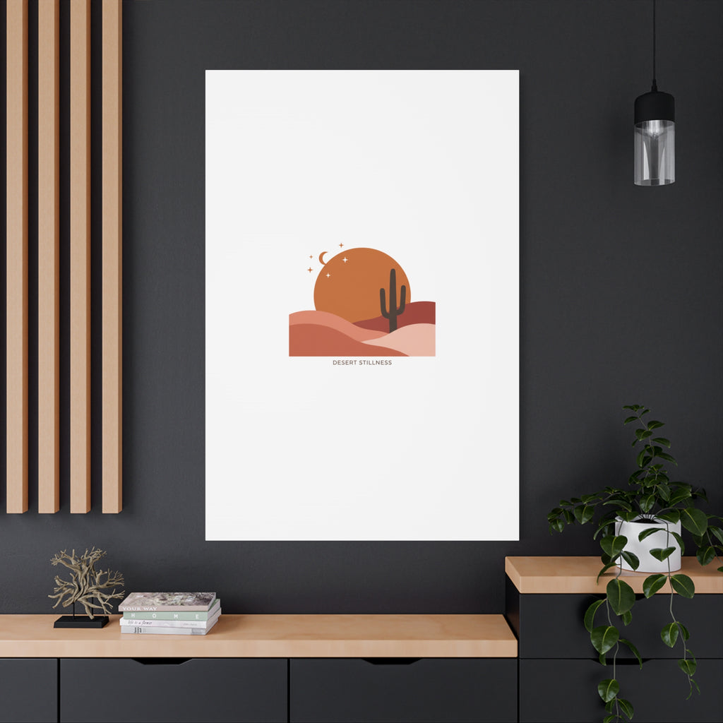 Desert Stillness Canvas, Desert Sunset Minimalist Mesa | Southwestern Art Print 36" x 36" 1.25"