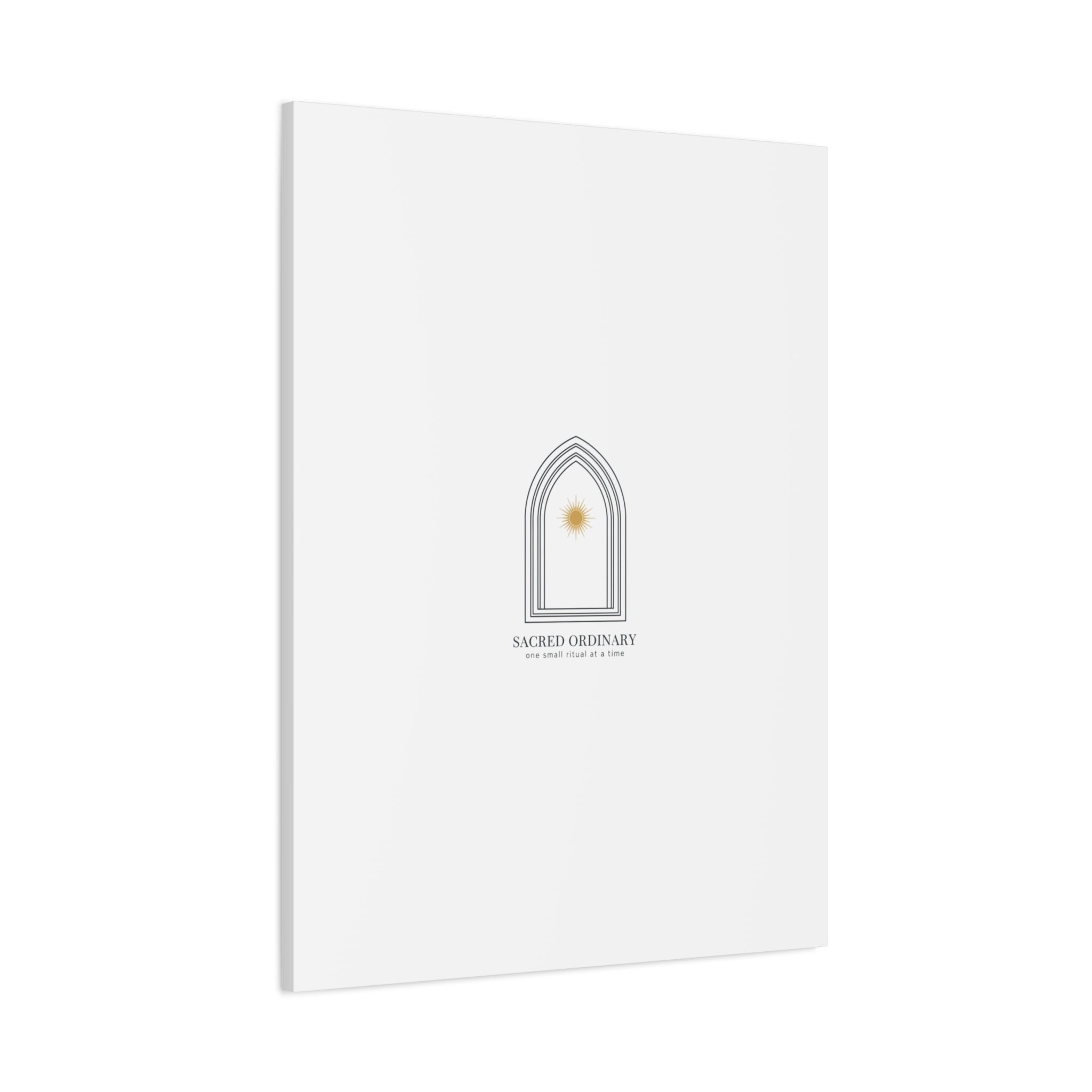 Sacred Ordinary Gothic Arch Canvas | Minimal Scripture Art, Quiet Luxury