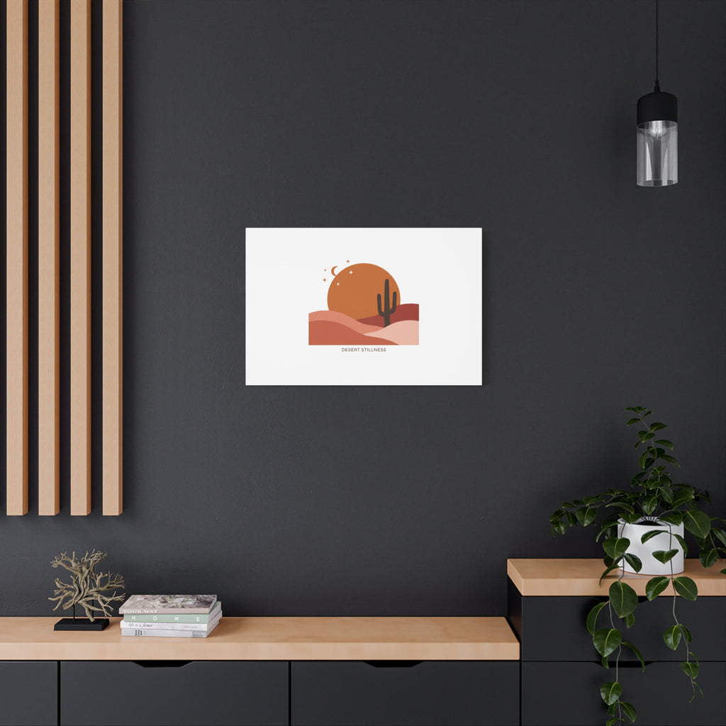 Desert Stillness Canvas, Desert Sunset Minimalist Mesa | Southwestern Art Print 36" x 36" 1.25"