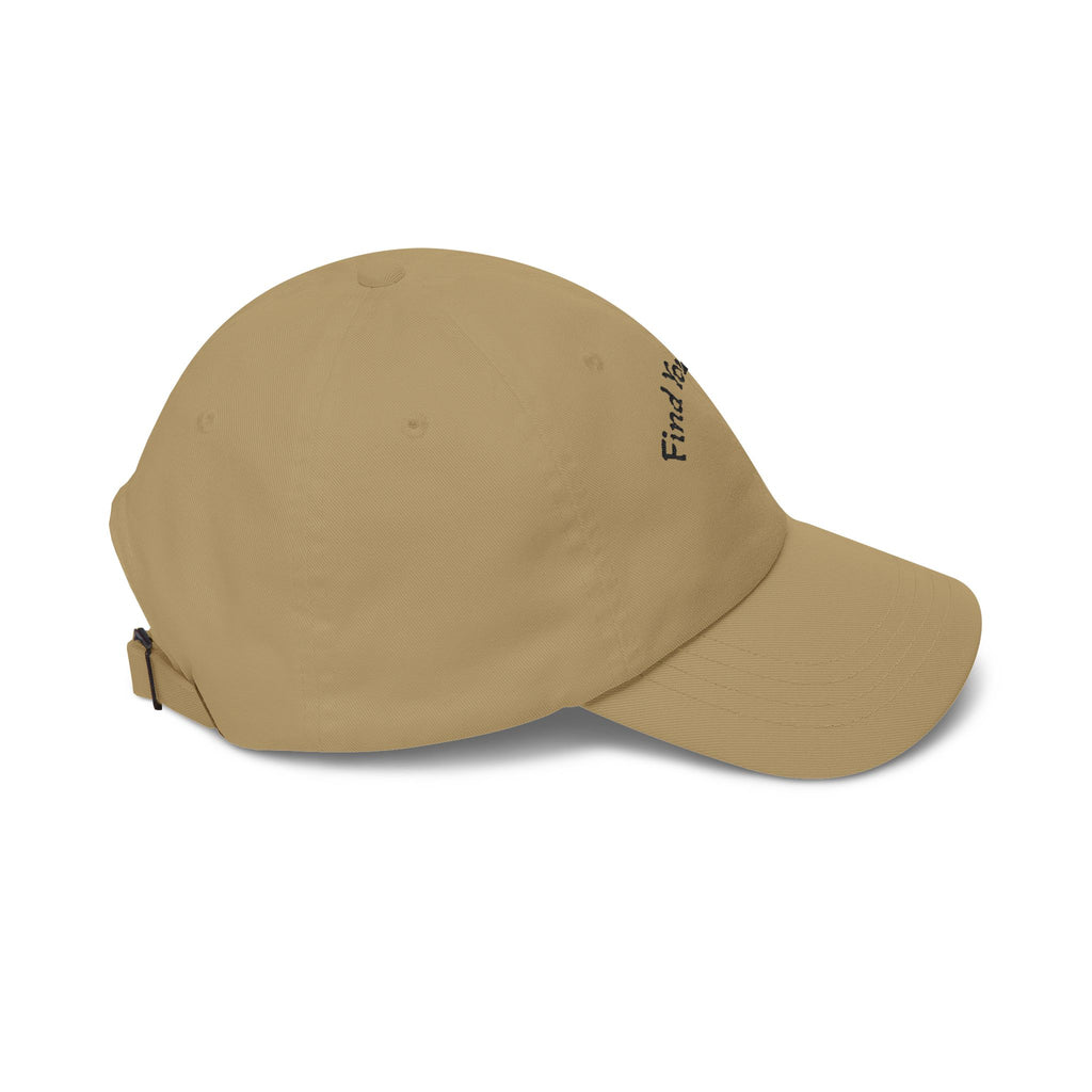 Dad Cap – "Find You're Peace" Embroidered White Baseball Hat.