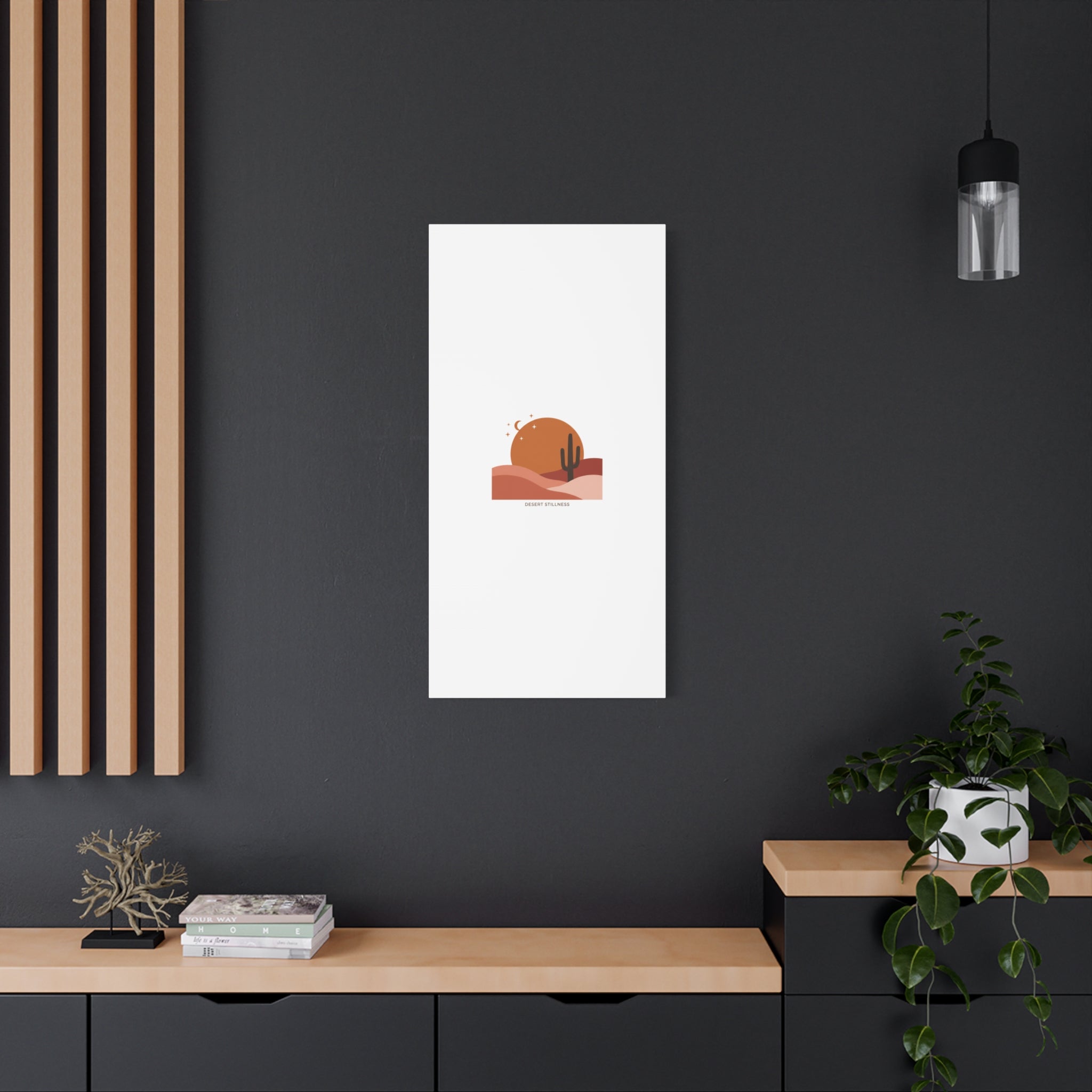 Desert Stillness Canvas, Desert Sunset Minimalist Mesa | Southwestern Art Print 36" x 36" 1.25"
