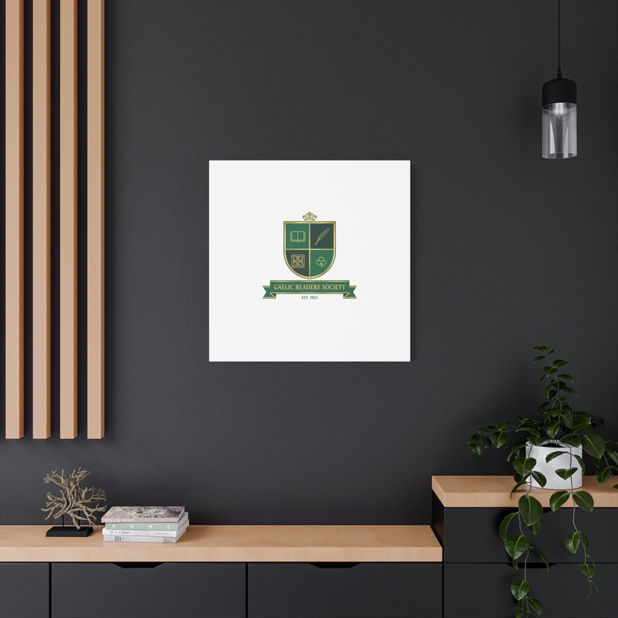 Gaelic Crest Shield Canvas | Celtic crest, Irish heritage logo 36" x 36" 1.25"