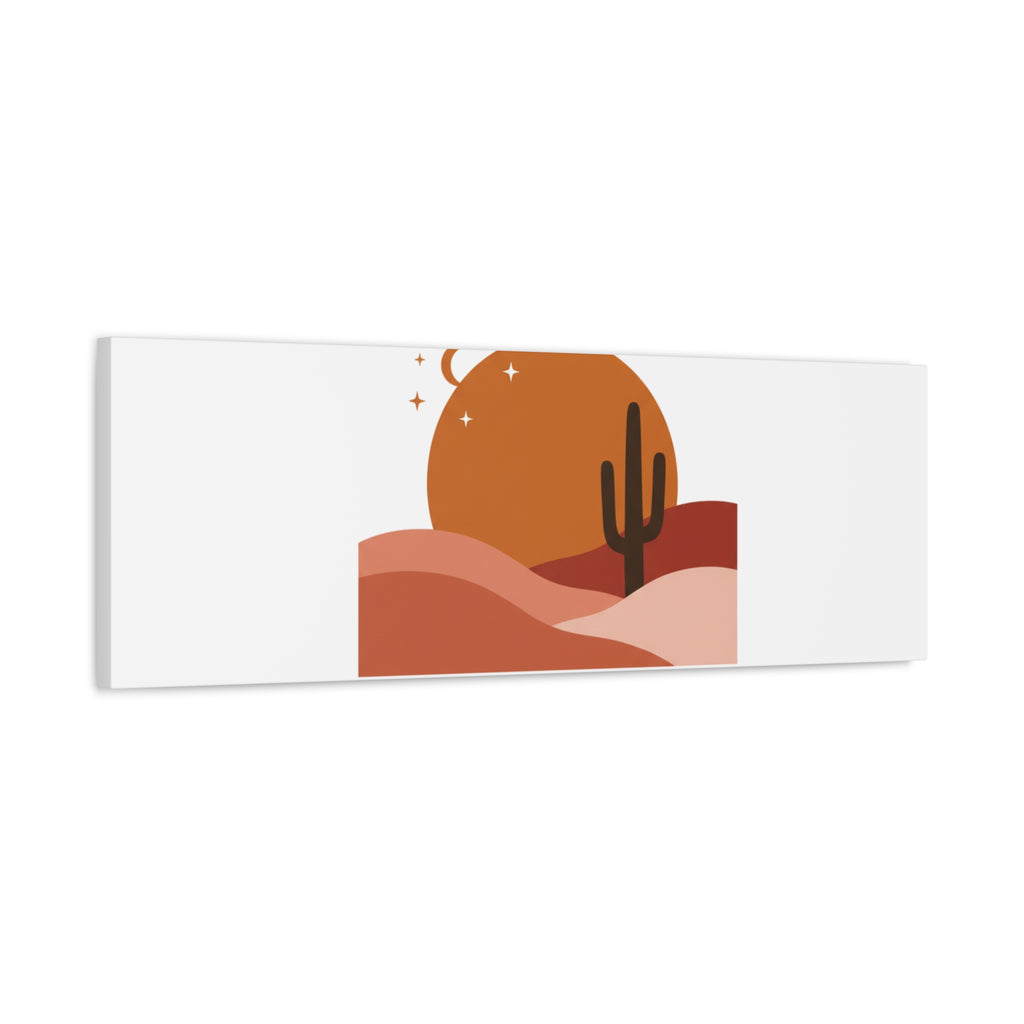 Desert Stillness Canvas, Desert Sunset Minimalist Mesa | Southwestern Art Print 36" x 36" 1.25"