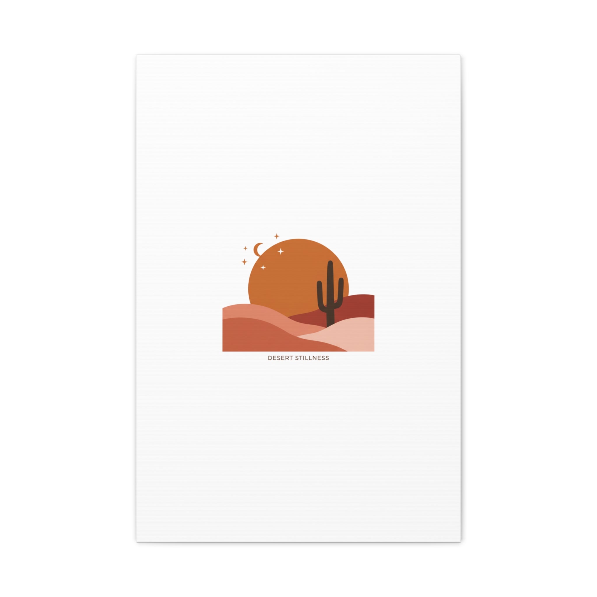 Desert Stillness Canvas, Desert Sunset Minimalist Mesa | Southwestern Art Print