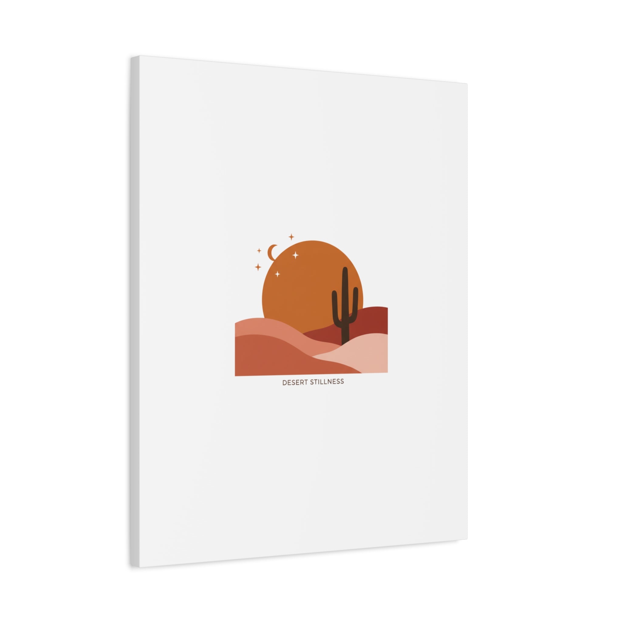 Desert Stillness Canvas, Desert Sunset Minimalist Mesa | Southwestern Art Print 36" x 36" 1.25"