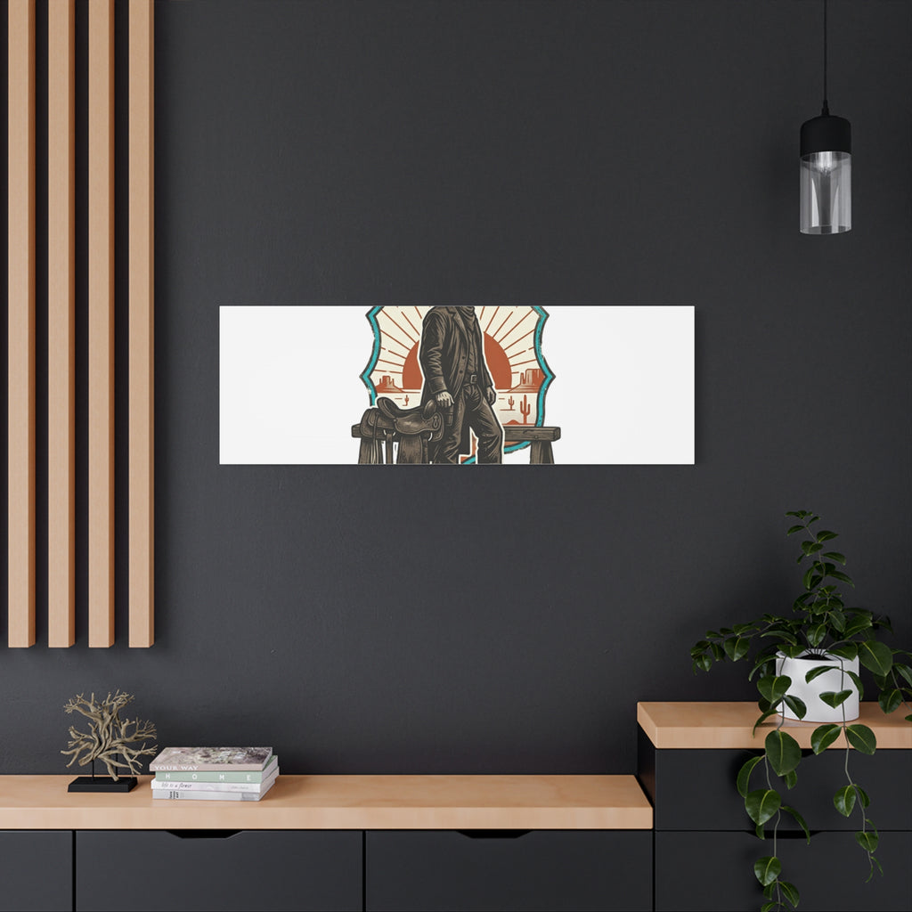 Honor the Old Ways Canvas, Western Americana vintage cowboy frontier 36" x 36" 1.25"