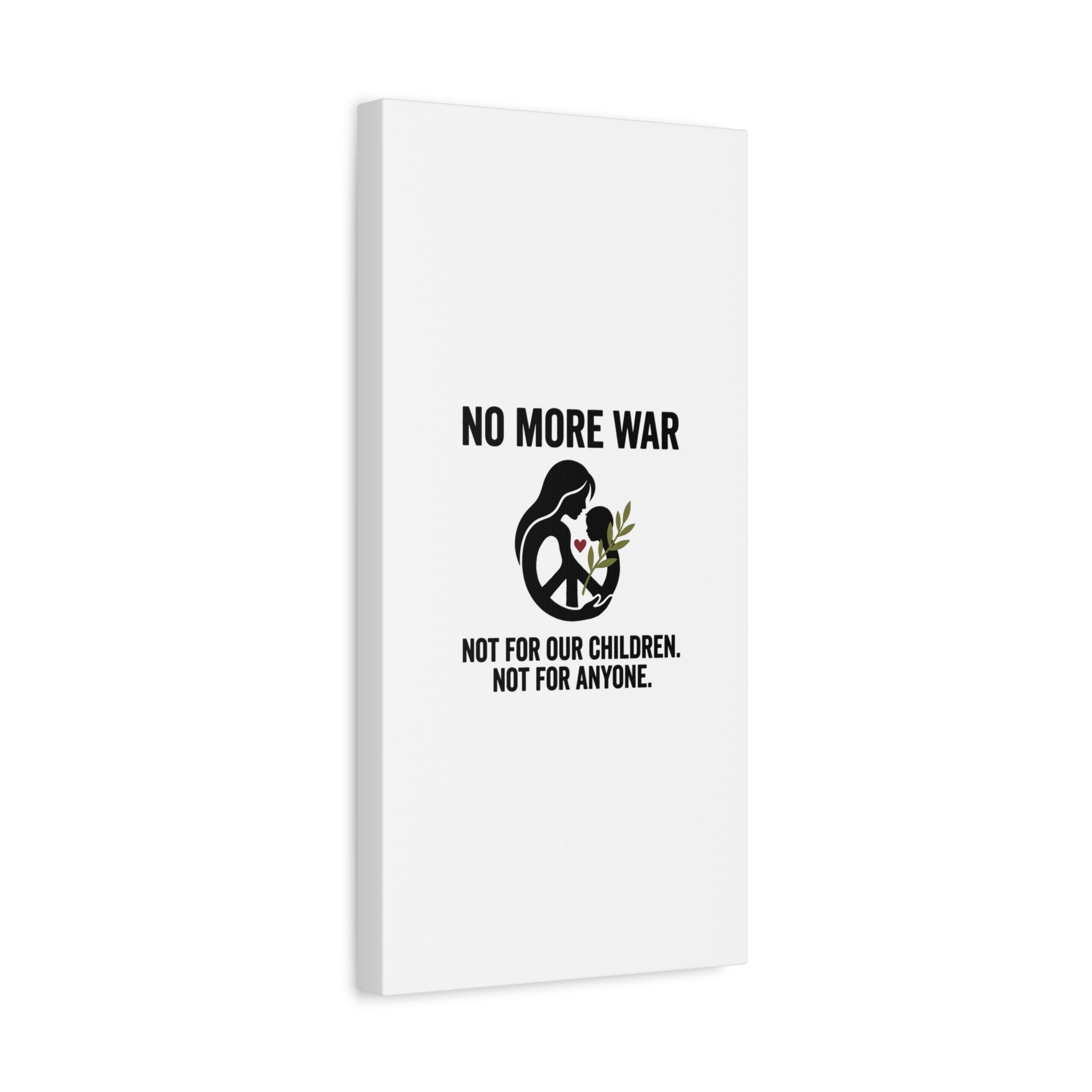 No More War Canvas, Anti-War Peace Protest Wall Art | Solidarity Ceasefire. 36" x 36" 1.25"