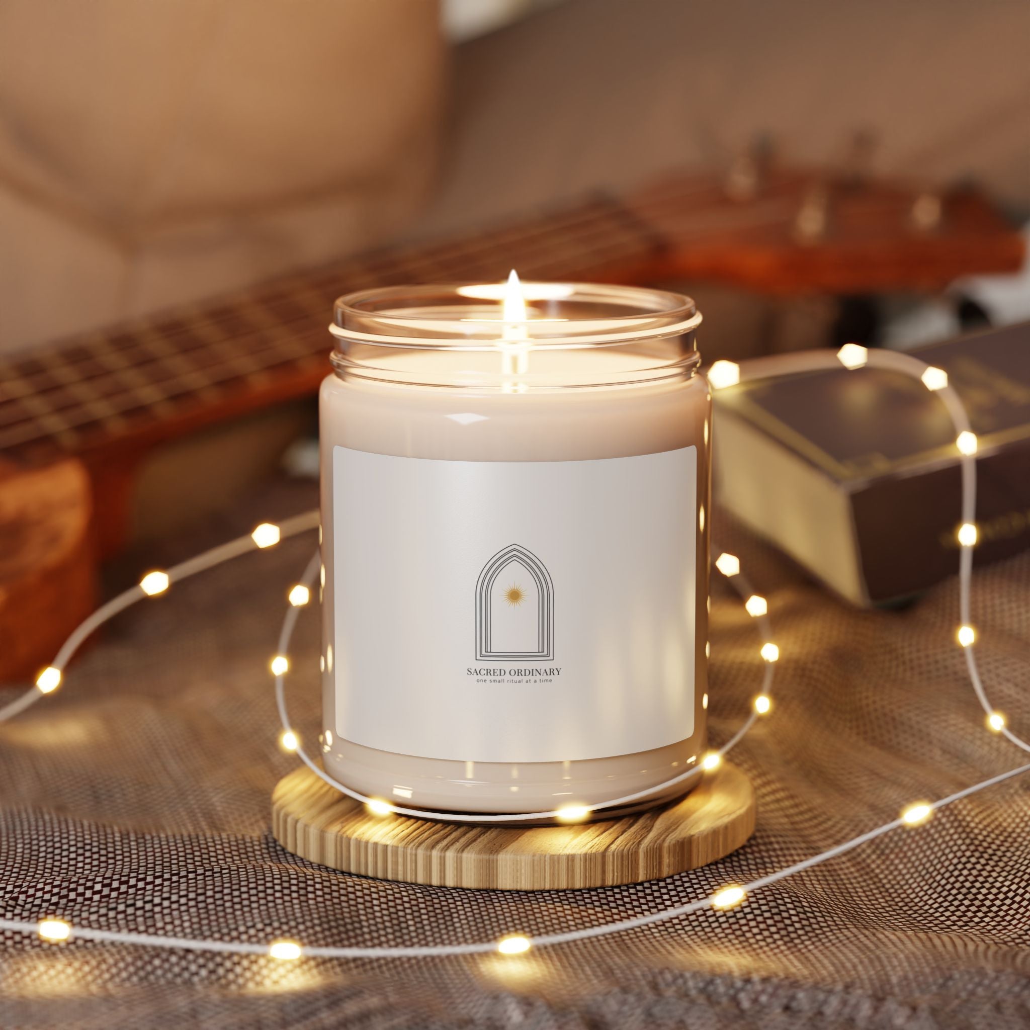 Gothic Arch Minimal Candle | Soy 9oz, Quiet Luxury, Serene Typography
