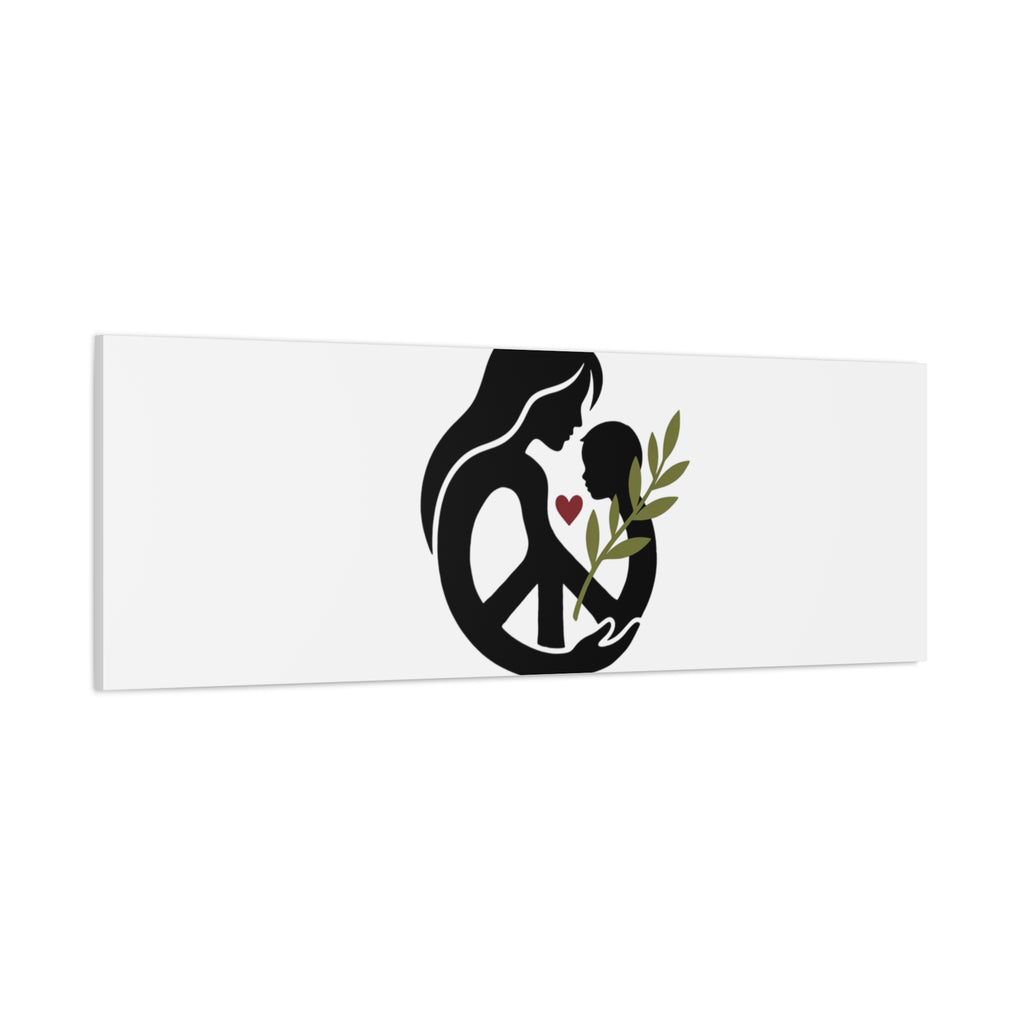 No More War Canvas, Anti-War Peace Protest Wall Art | Solidarity Ceasefire. 36" x 36" 1.25"