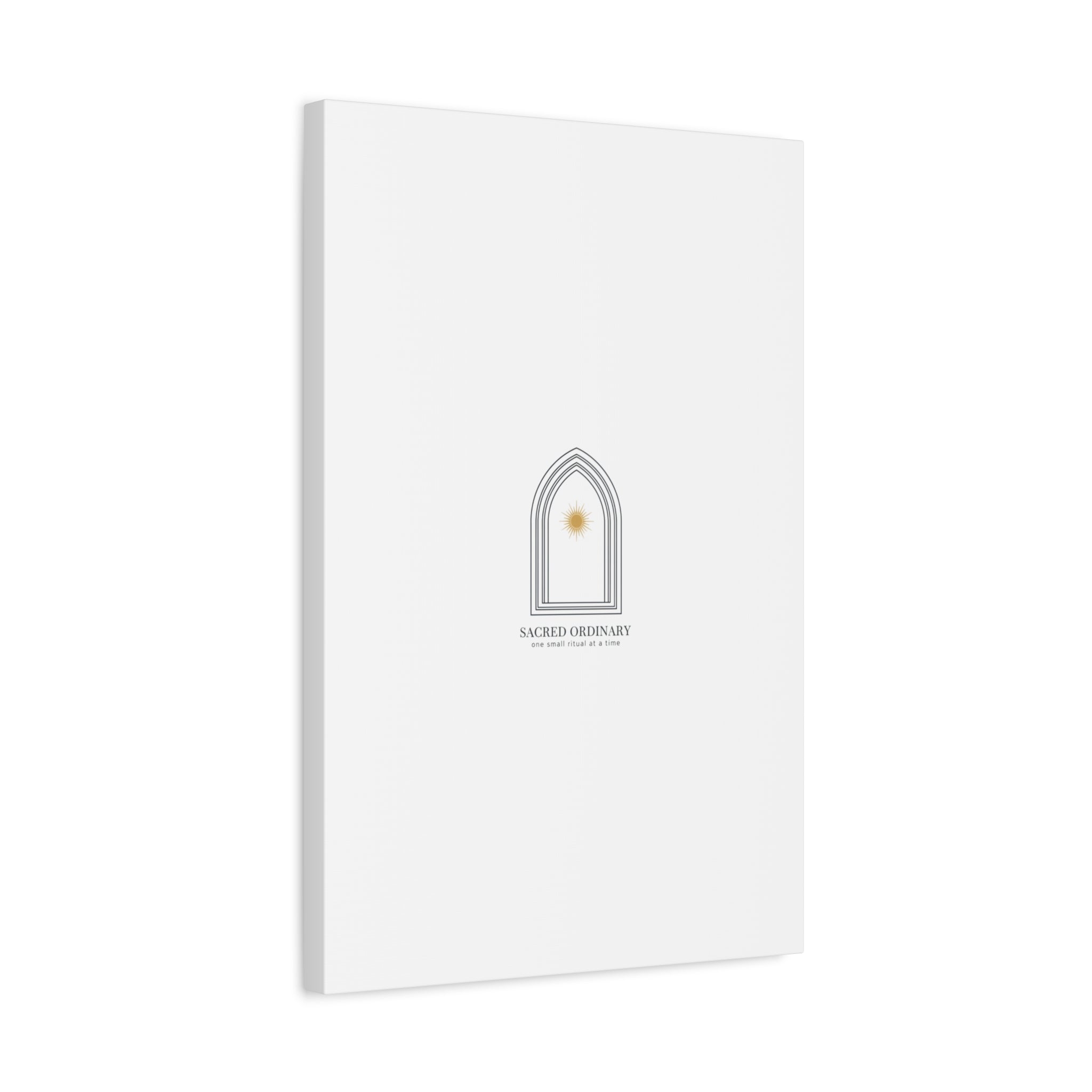 Sacred Ordinary Gothic Arch Canvas | Minimal Scripture Art, Quiet Luxury