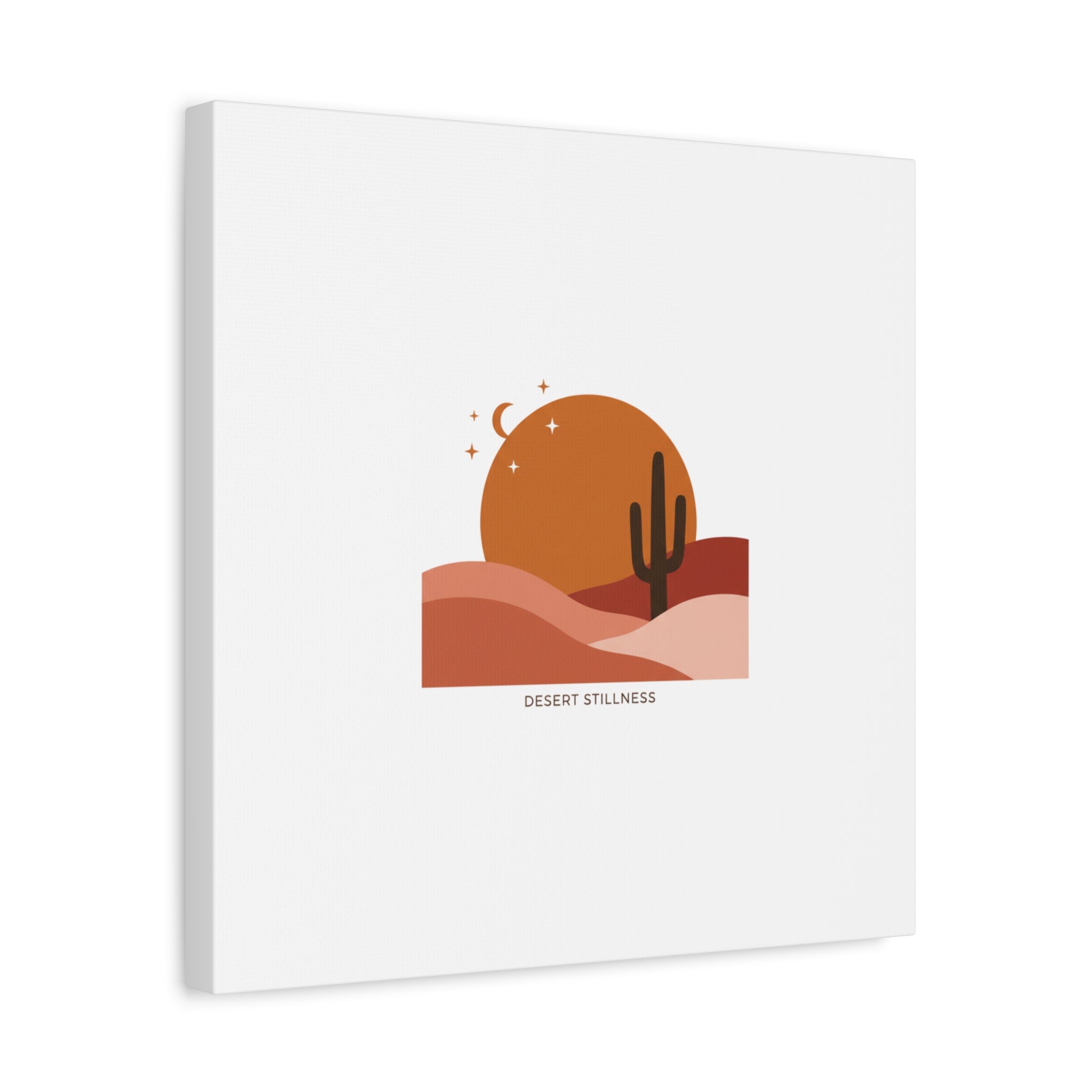 Desert Stillness Canvas, Desert Sunset Minimalist Mesa | Southwestern Art Print 36" x 36" 1.25"