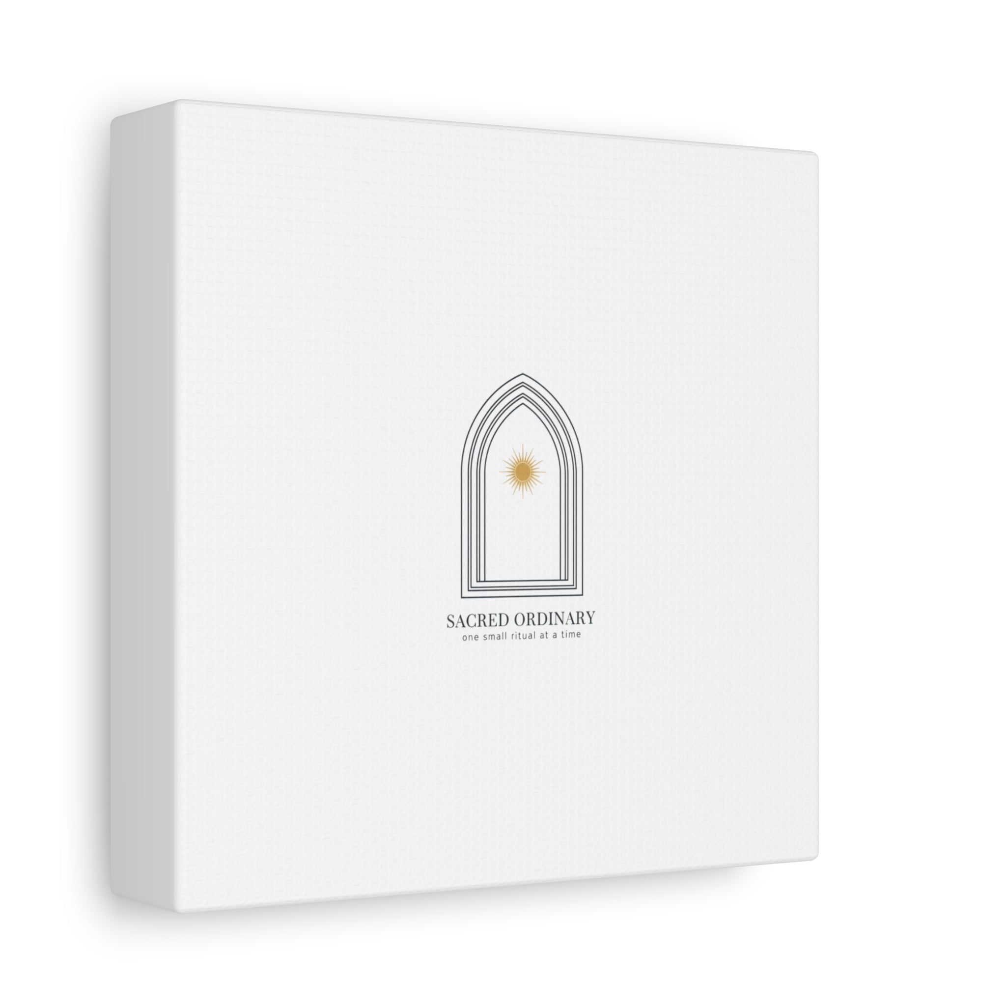 Sacred Ordinary Gothic Arch Canvas | Minimal Scripture Art, Quiet Luxury 36" x 36" 1.25"