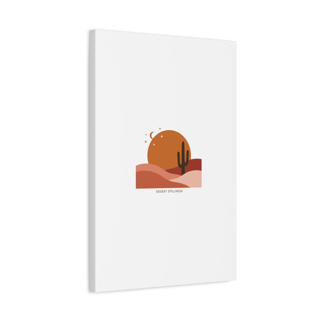 Desert Stillness Canvas, Desert Sunset Minimalist Mesa | Southwestern Art Print