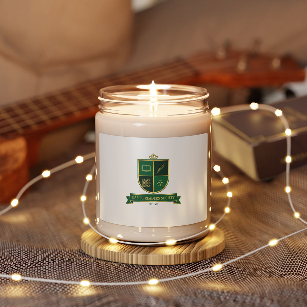 Celtic Crest Soy Candle | Gaelic serif crest, Irish heritage logo White Sage and Lavender 9oz