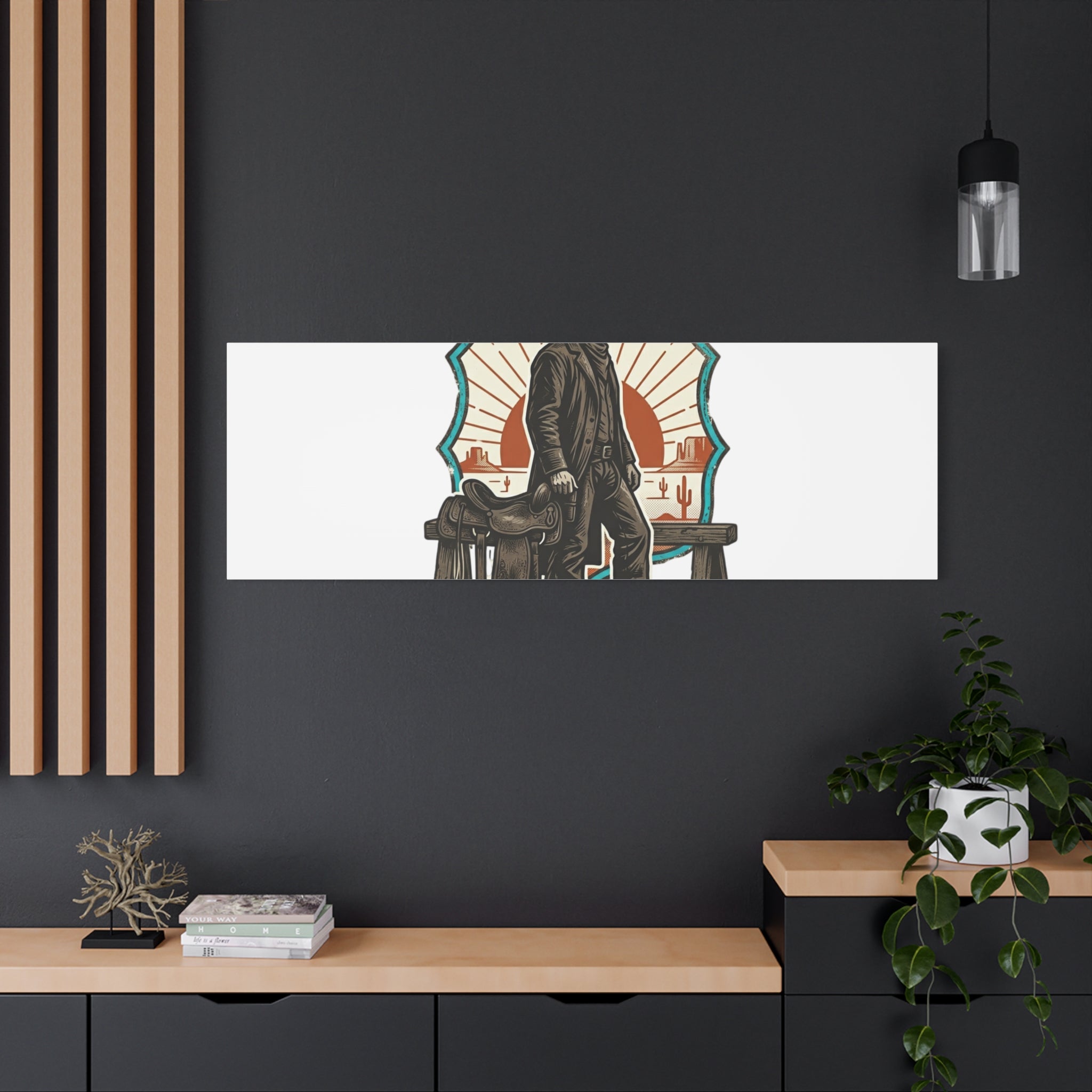 Honor the Old Ways Canvas, Western Americana vintage cowboy frontier 36" x 36" 1.25"