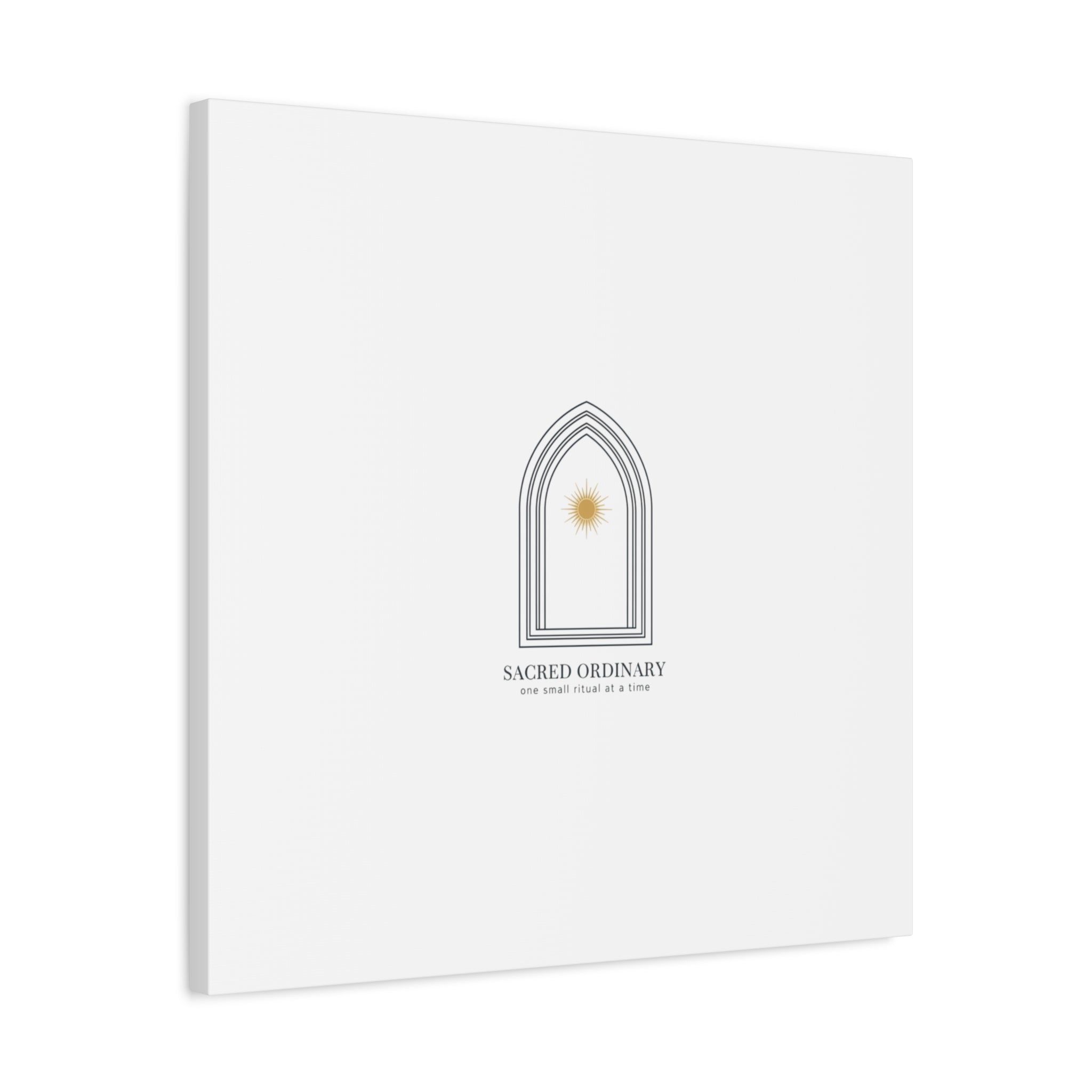 Sacred Ordinary Gothic Arch Canvas | Minimal Scripture Art, Quiet Luxury 36" x 36" 1.25"