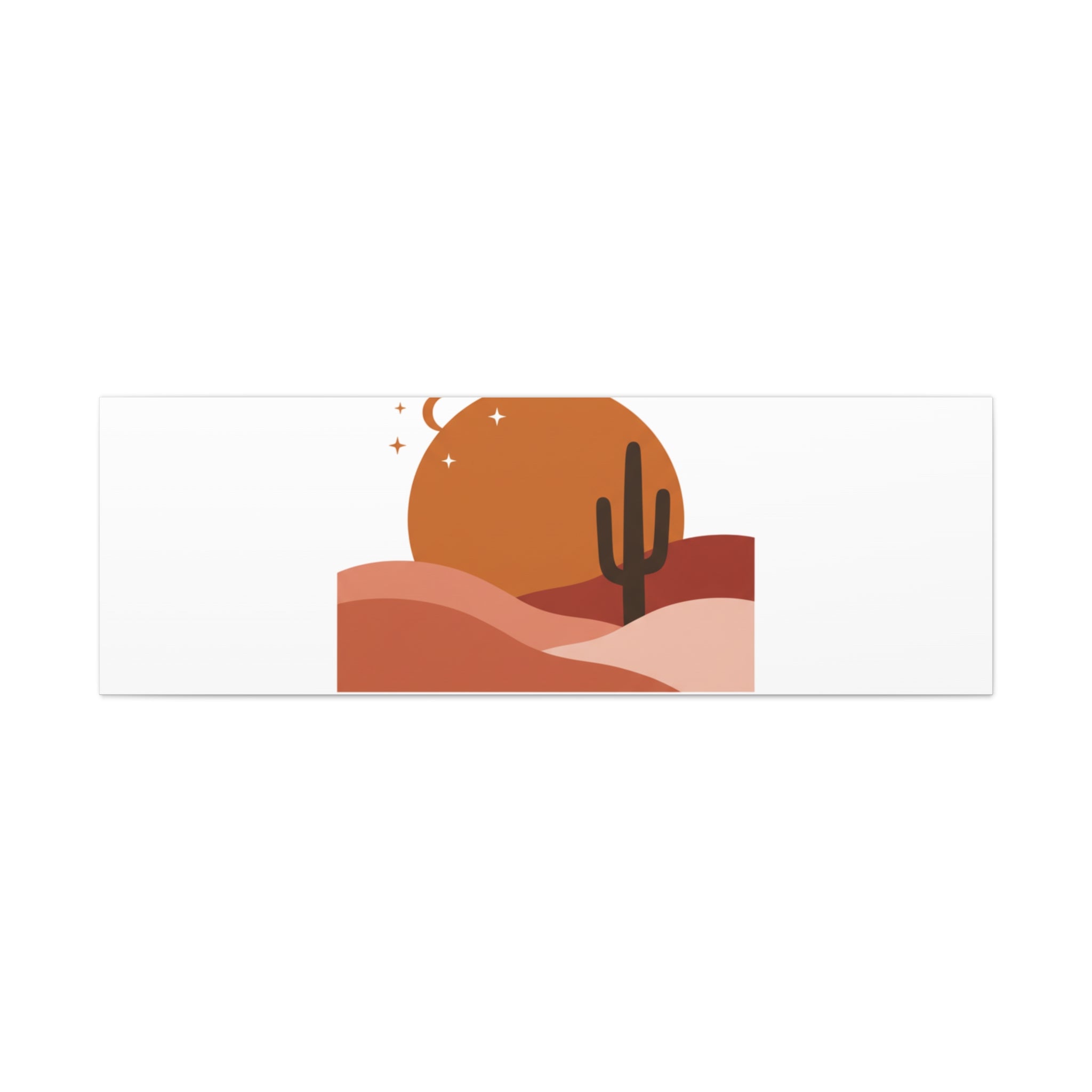 Desert Stillness Canvas, Desert Sunset Minimalist Mesa | Southwestern Art Print