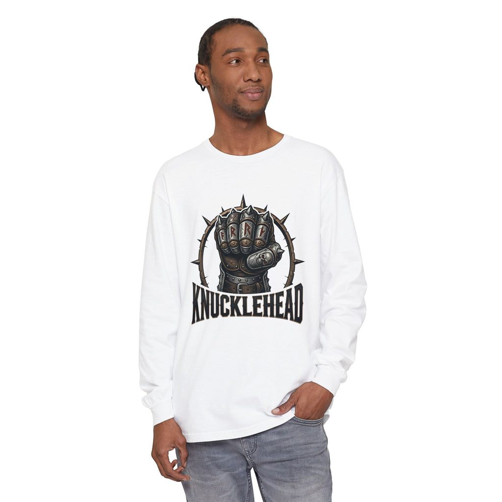 Knucklehead Fist Long Sleeve Tee White
