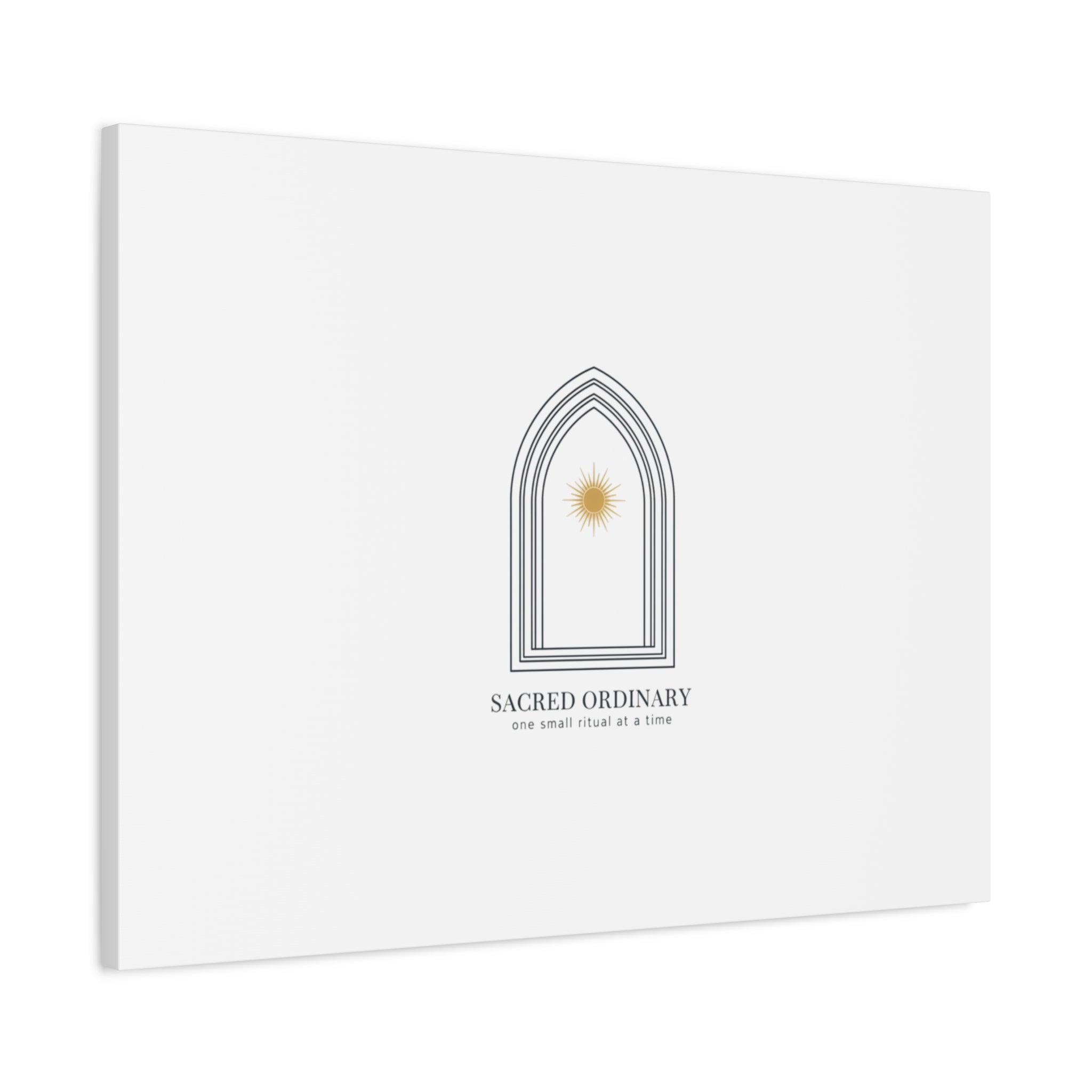 Sacred Ordinary Gothic Arch Canvas | Minimal Scripture Art, Quiet Luxury 36" x 36" 1.25"