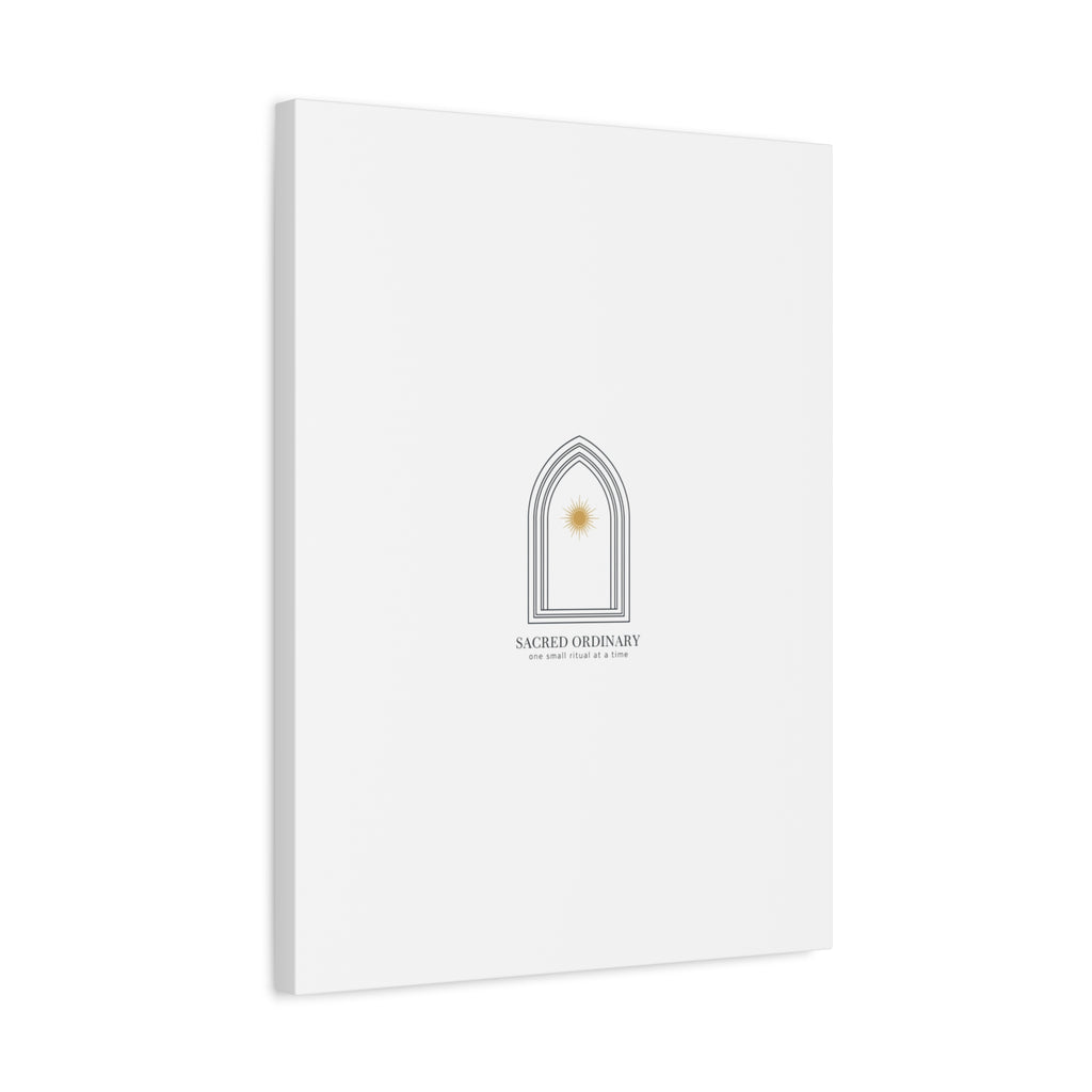 Sacred Ordinary Gothic Arch Canvas | Minimal Scripture Art, Quiet Luxury 36" x 36" 1.25"