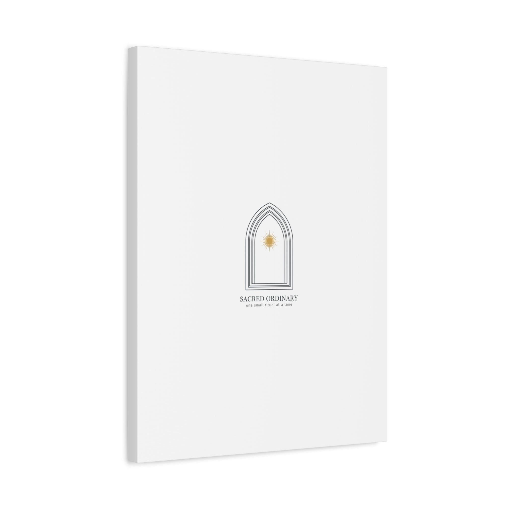 Sacred Ordinary Gothic Arch Canvas | Minimal Scripture Art, Quiet Luxury 36" x 36" 1.25"