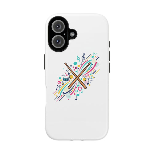 Colorful Drumsticks Illustration Phone Case | Music Percussion Art iPhone 16 Matte