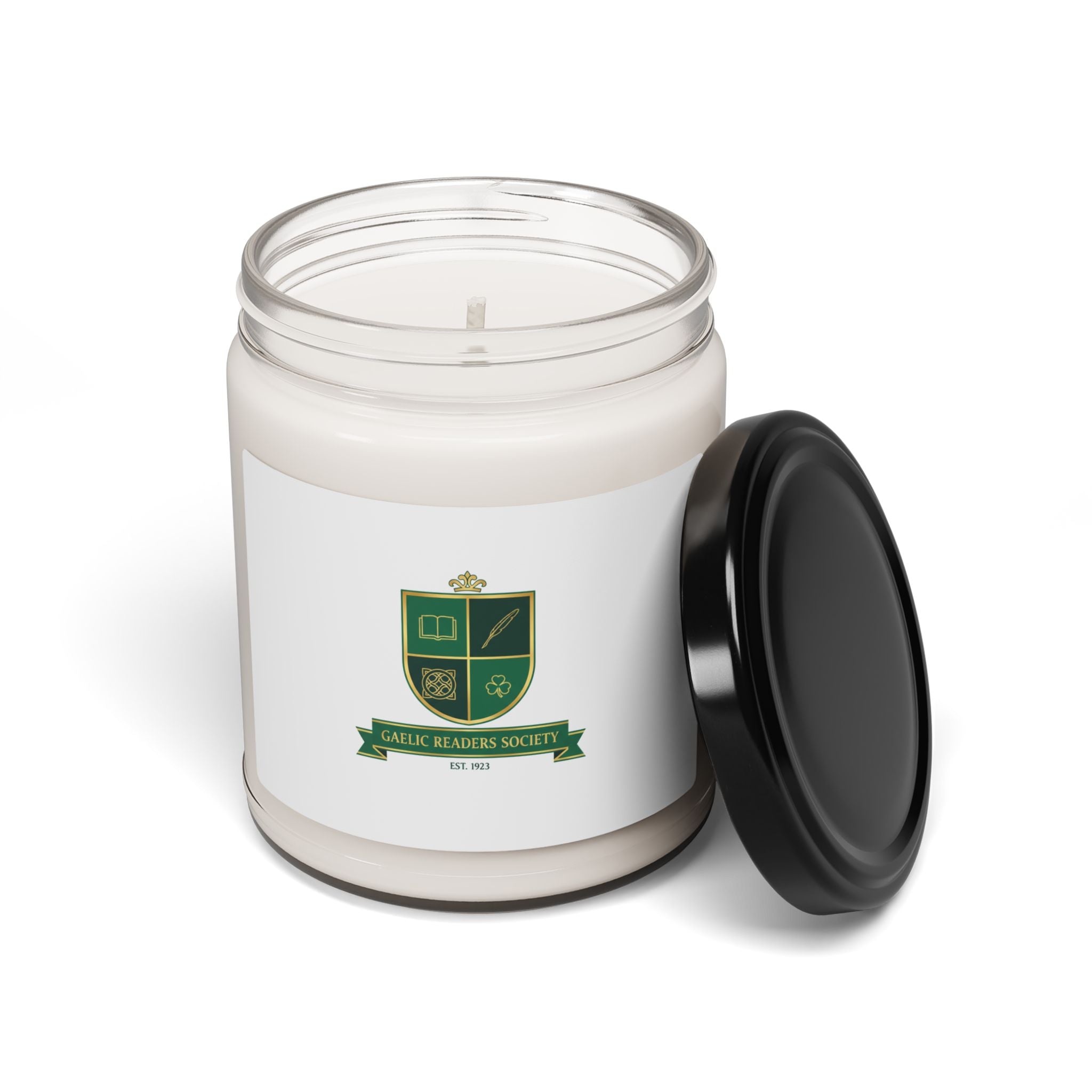 Celtic Crest Soy Candle | Gaelic serif crest, Irish heritage logo White Sage and Lavender 9oz