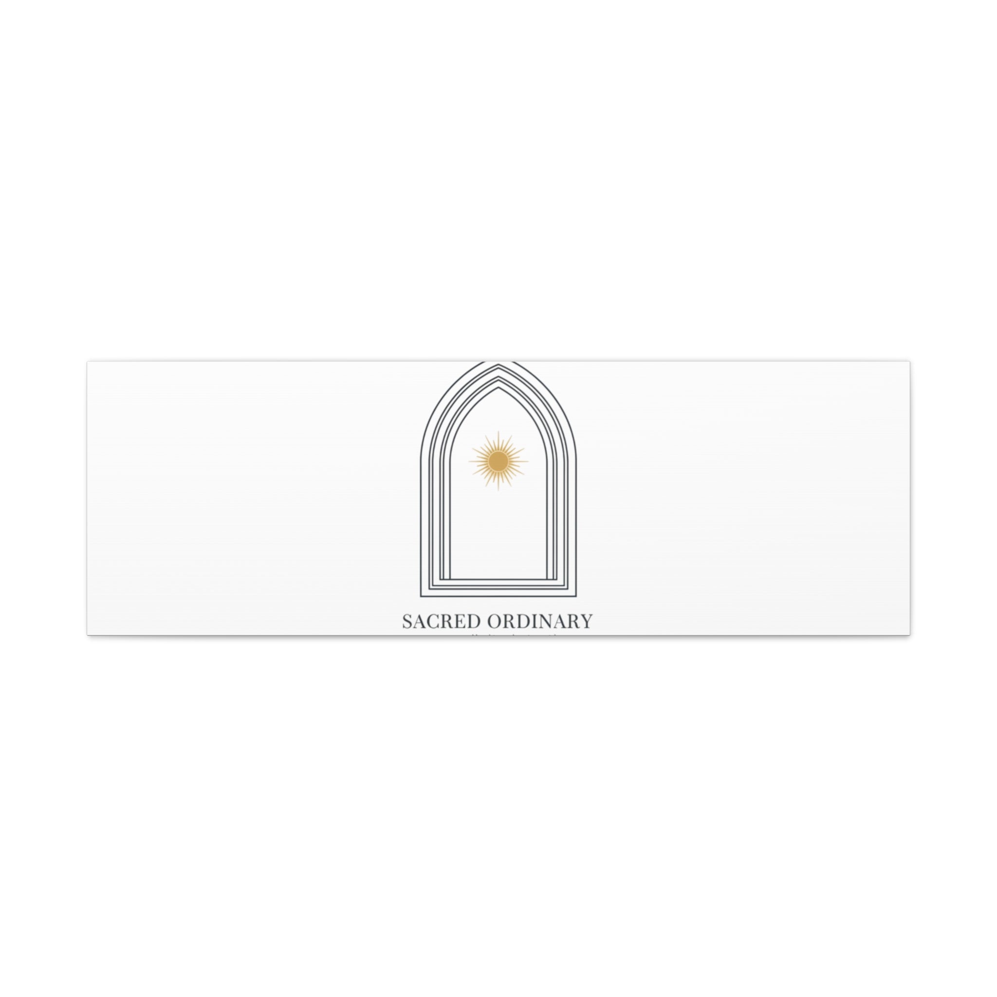 Sacred Ordinary Gothic Arch Canvas | Minimal Scripture Art, Quiet Luxury