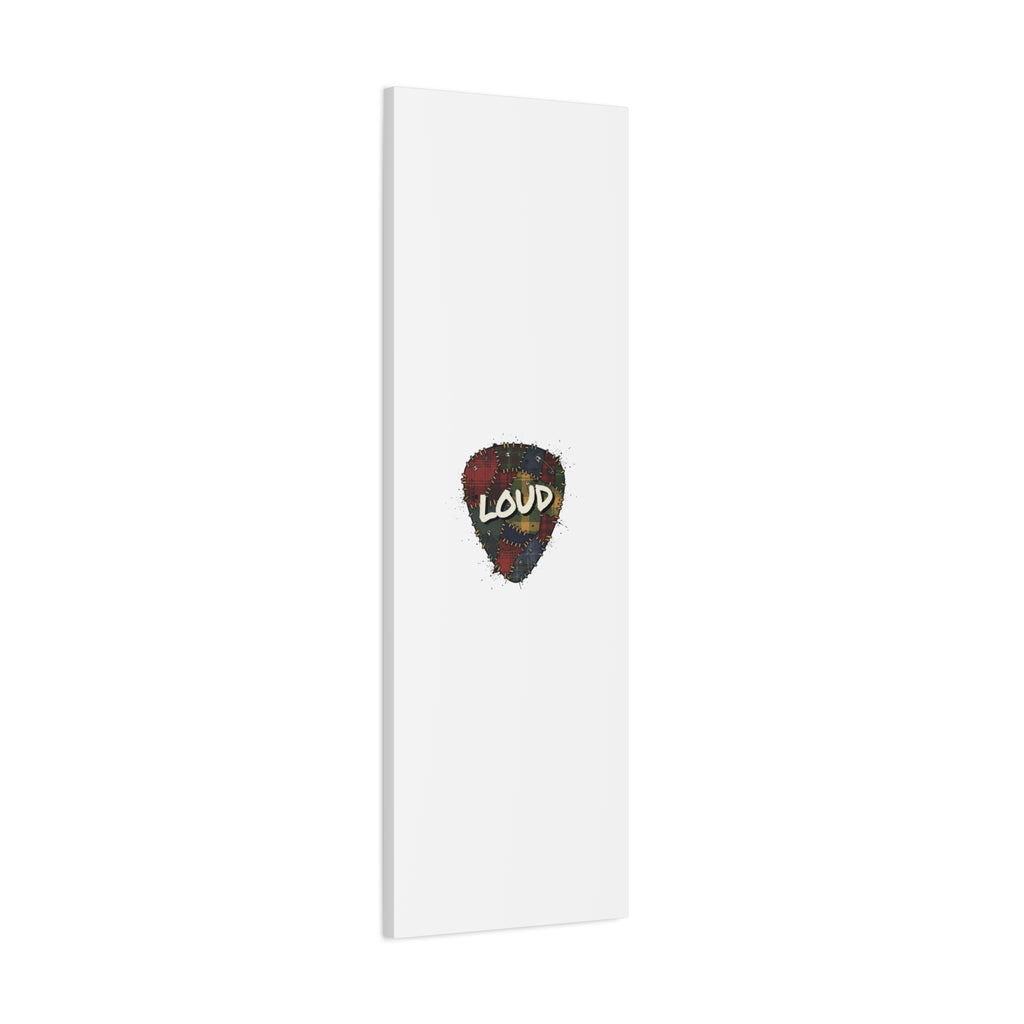 Plaid Patchwork Guitar Pick Canvas, Grunge Revival, 90s Rock Plaid Aesthetic 36" x 36" 1.25"