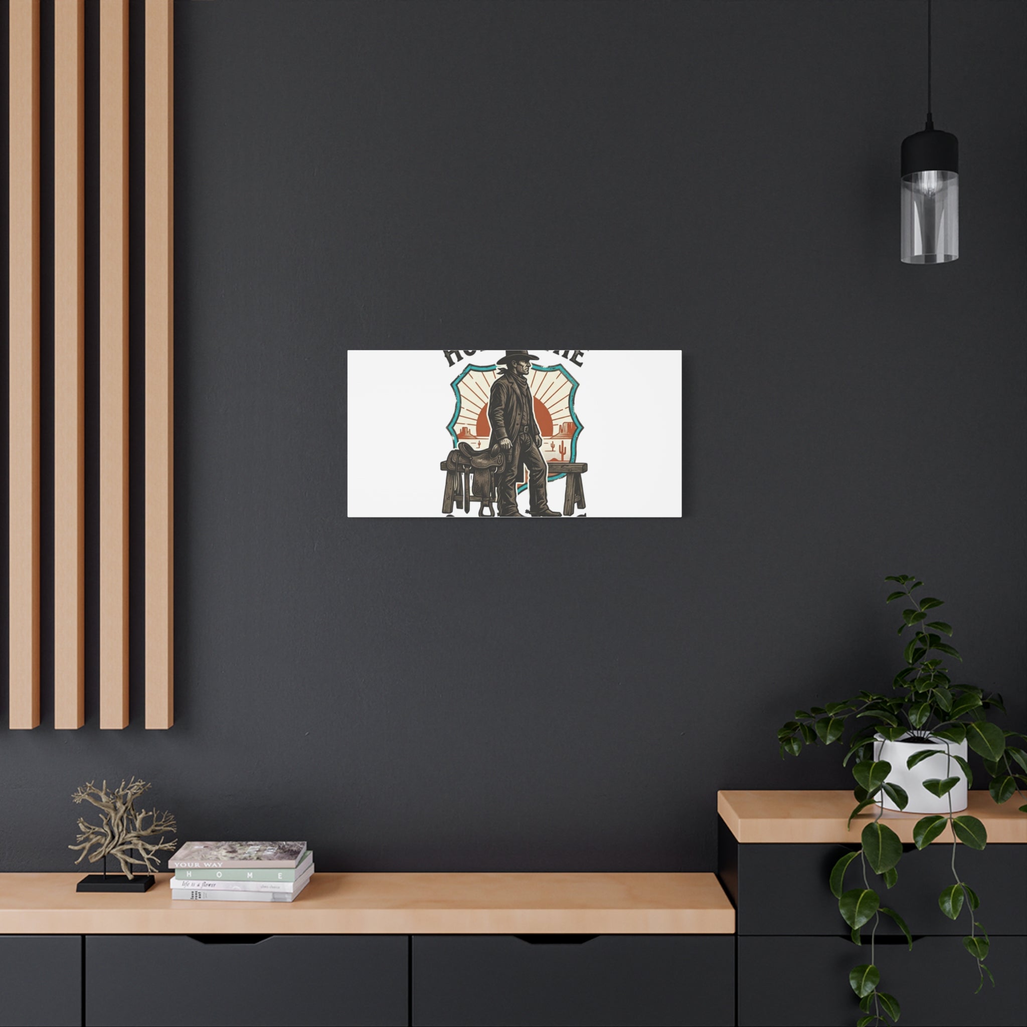 Honor the Old Ways Canvas, Western Americana vintage cowboy frontier 36" x 36" 1.25"