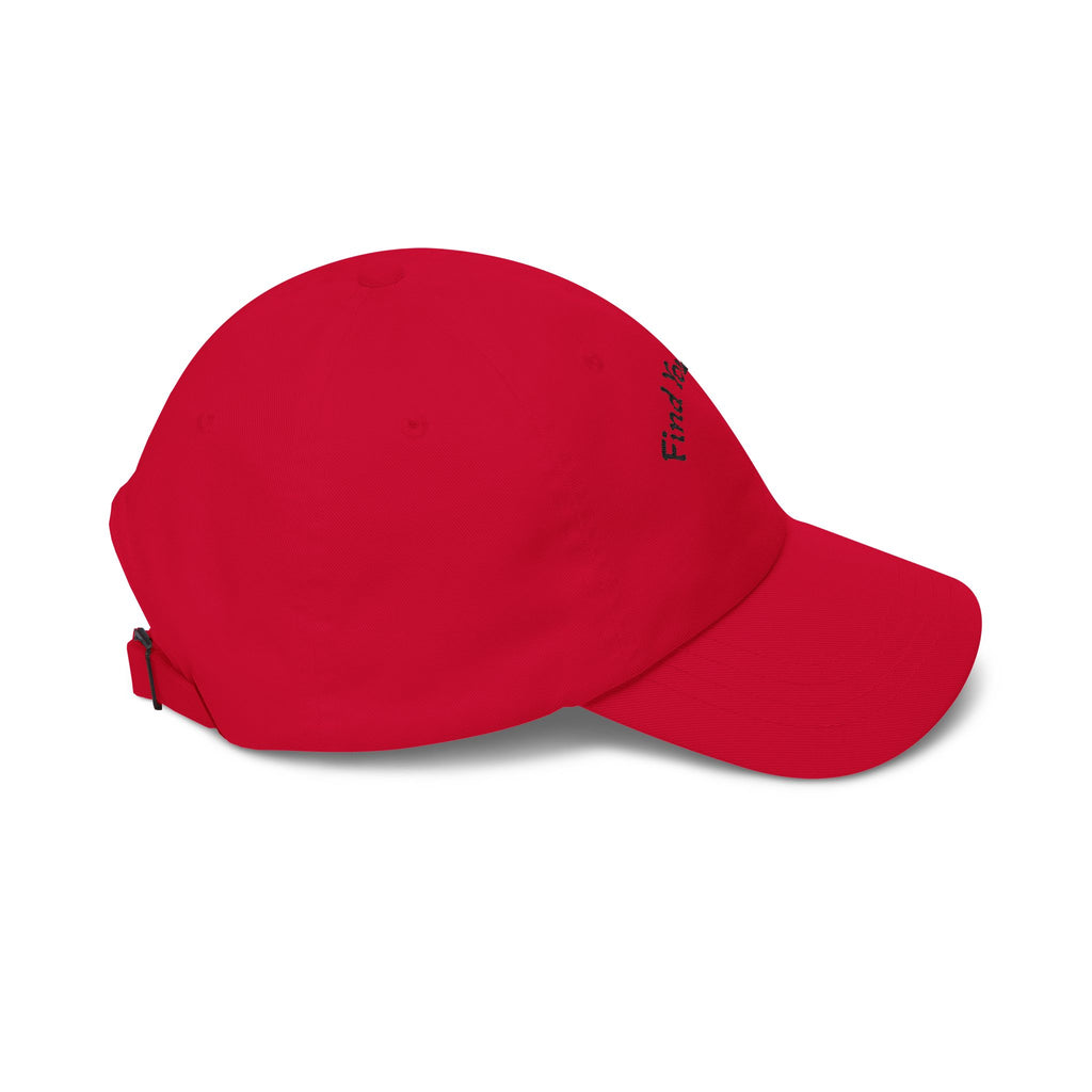 Dad Cap – "Find You're Peace" Embroidered White Baseball Hat.