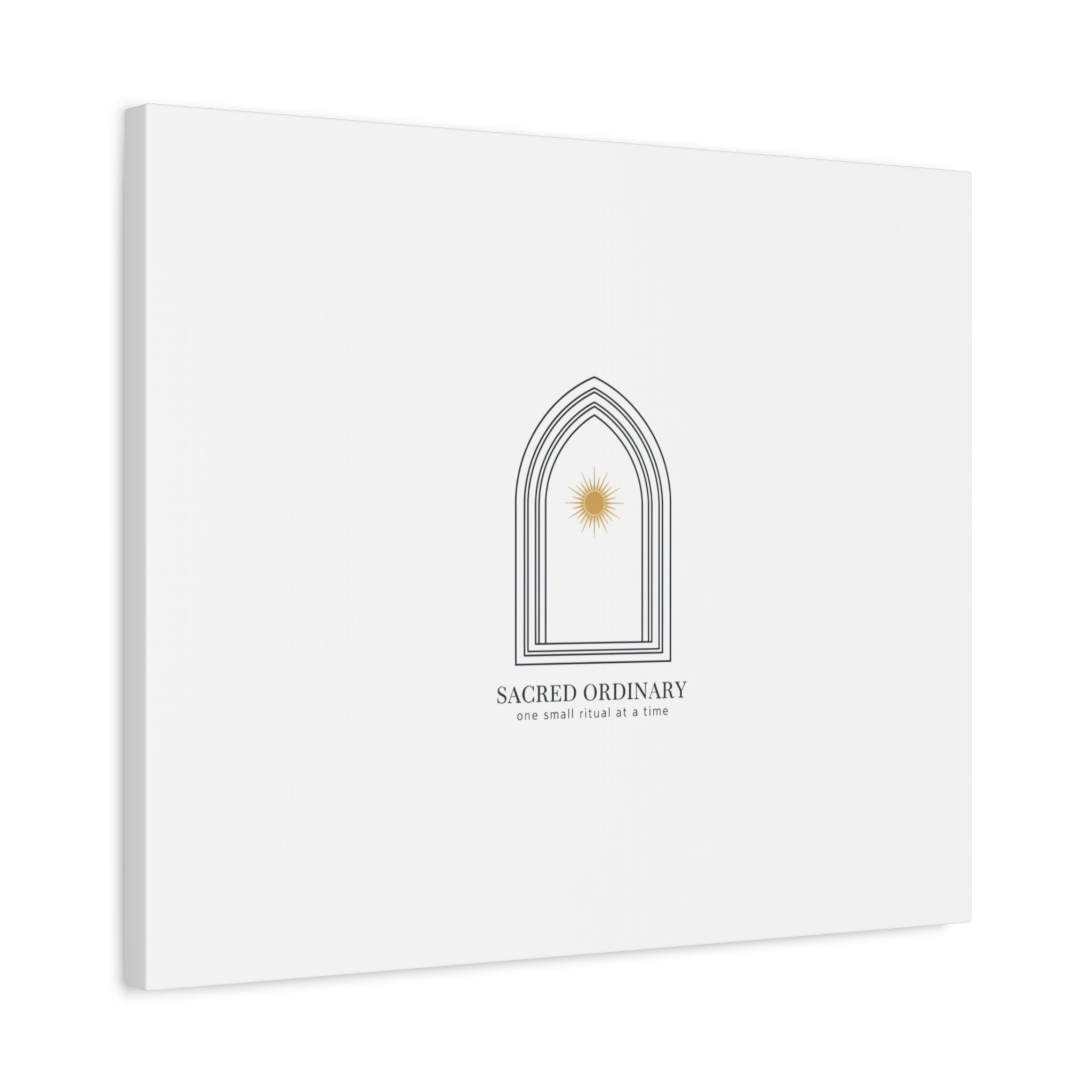 Sacred Ordinary Gothic Arch Canvas | Minimal Scripture Art, Quiet Luxury 36" x 36" 1.25"