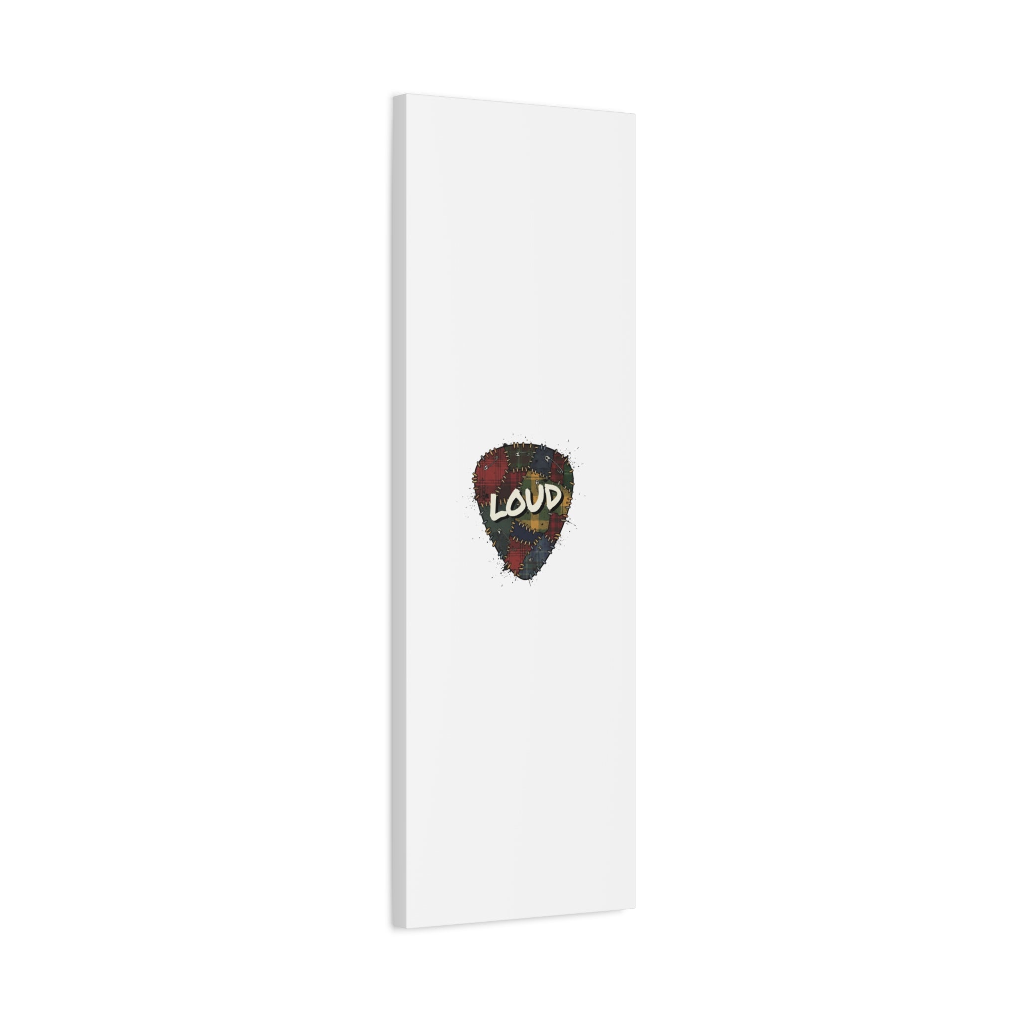 Plaid Patchwork Guitar Pick Canvas, Grunge Revival, 90s Rock Plaid Aesthetic 36" x 36" 1.25"