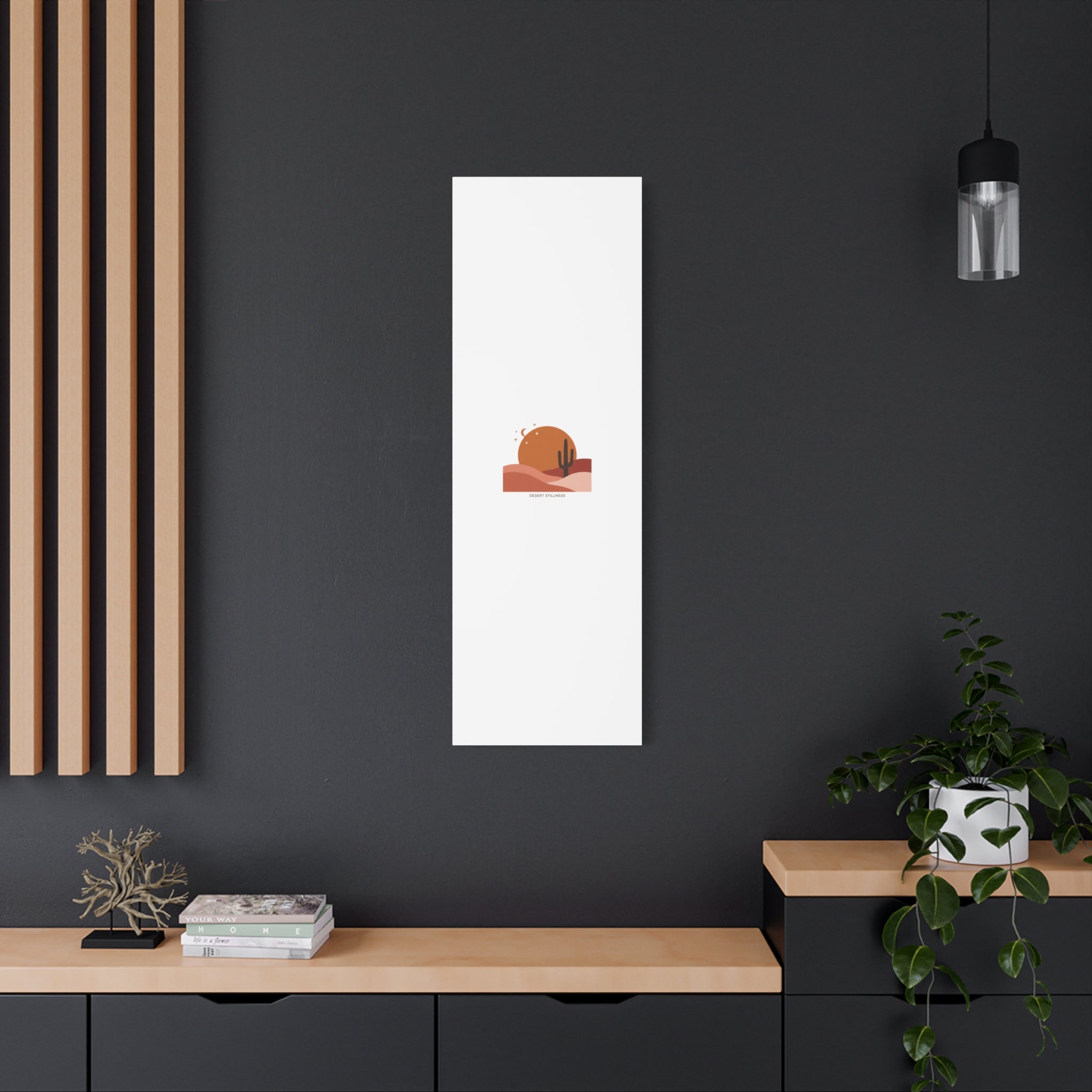 Desert Stillness Canvas, Desert Sunset Minimalist Mesa | Southwestern Art Print 36" x 36" 1.25"