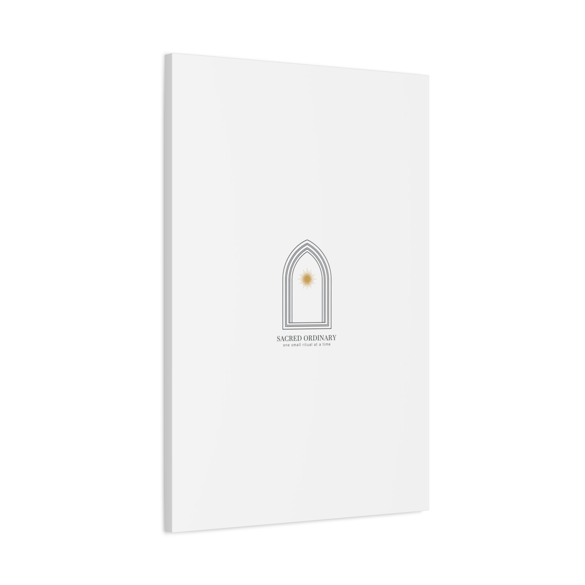 Sacred Ordinary Gothic Arch Canvas | Minimal Scripture Art, Quiet Luxury 36" x 36" 1.25"