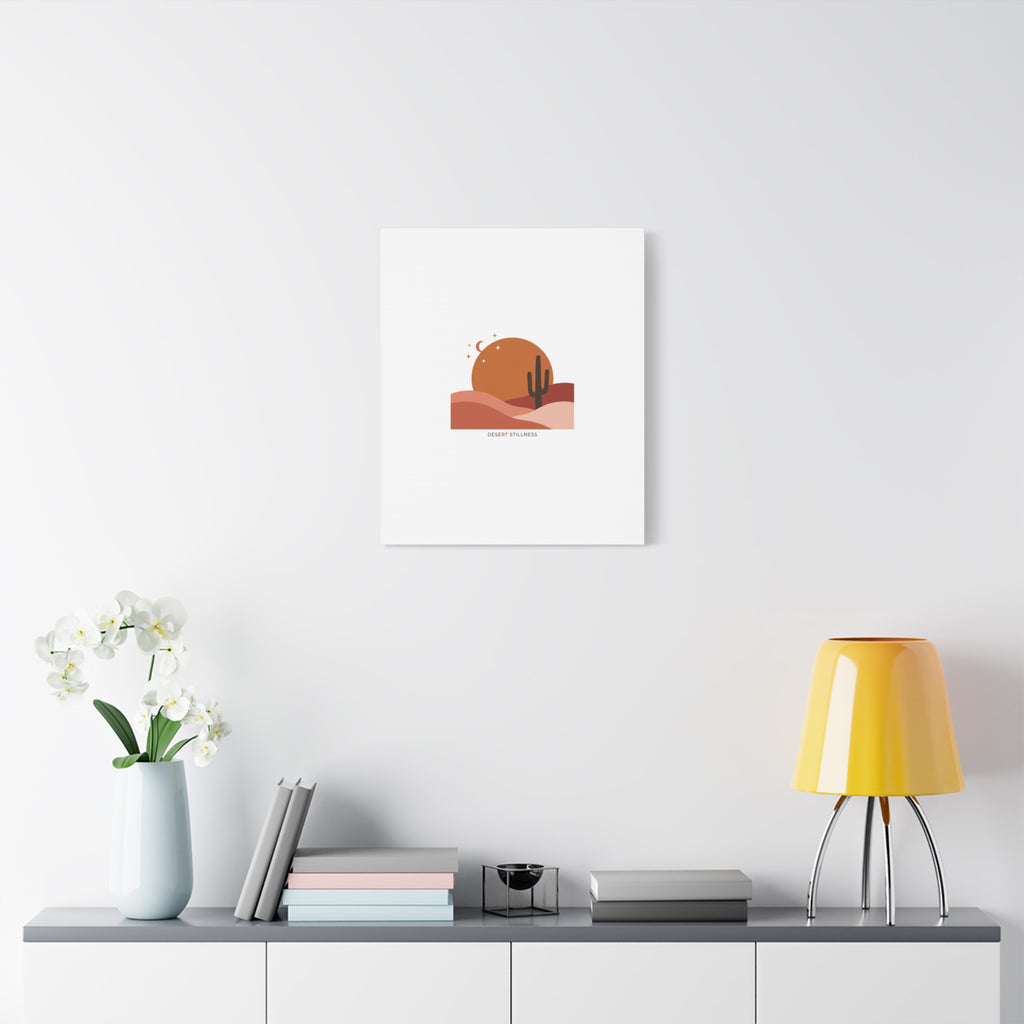 Desert Stillness Canvas, Desert Sunset Minimalist Mesa | Southwestern Art Print 36" x 36" 1.25"