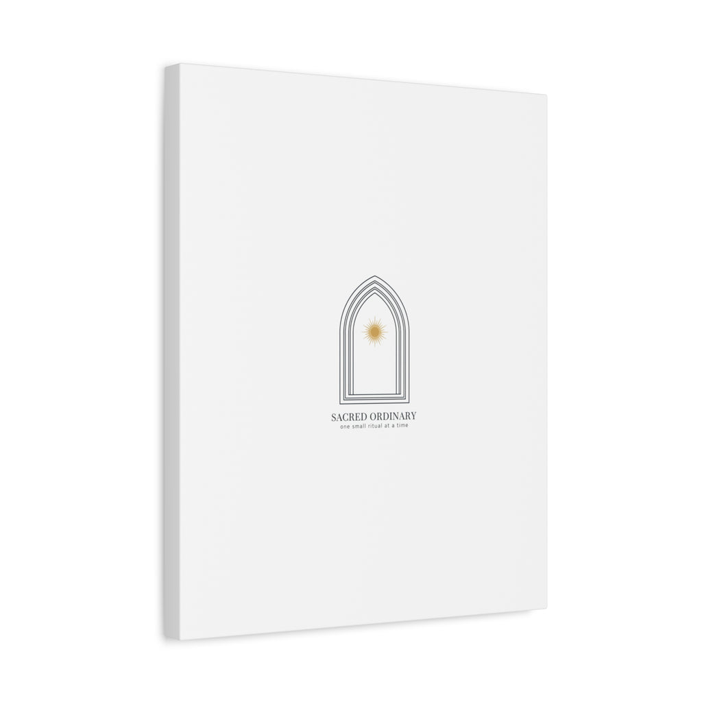Sacred Ordinary Gothic Arch Canvas | Minimal Scripture Art, Quiet Luxury 36" x 36" 1.25"