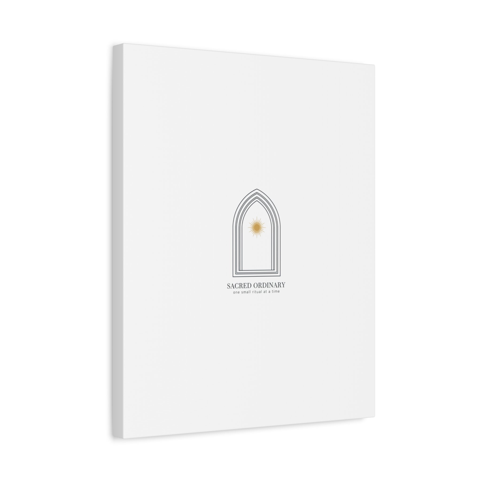 Sacred Ordinary Gothic Arch Canvas | Minimal Scripture Art, Quiet Luxury 36" x 36" 1.25"