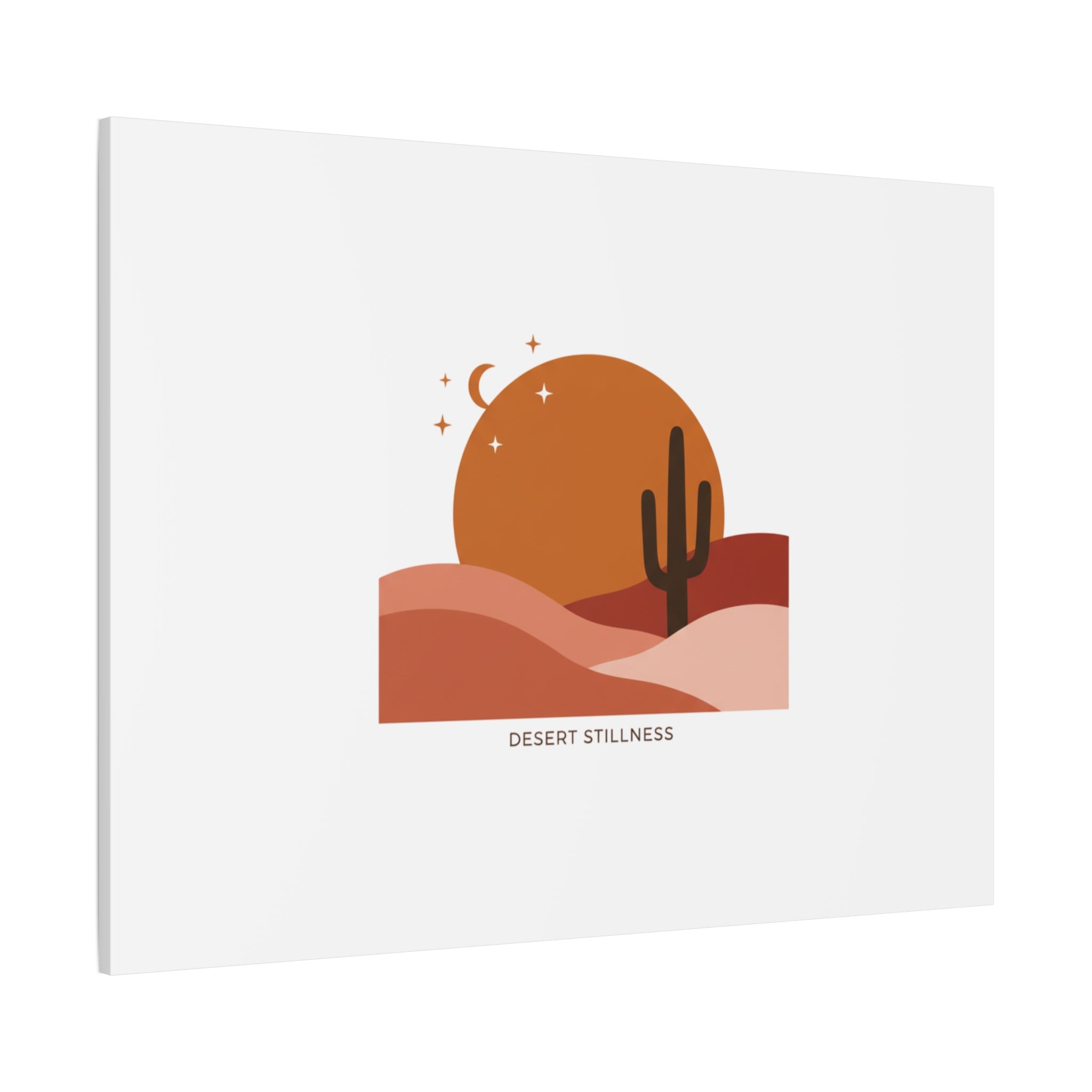 Desert Stillness Canvas, Desert Sunset Minimalist Mesa | Southwestern Art Print 36" x 36" 1.25"