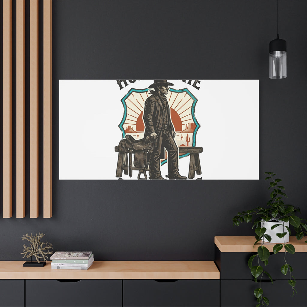 Honor the Old Ways Canvas, Western Americana vintage cowboy frontier 36" x 36" 1.25"