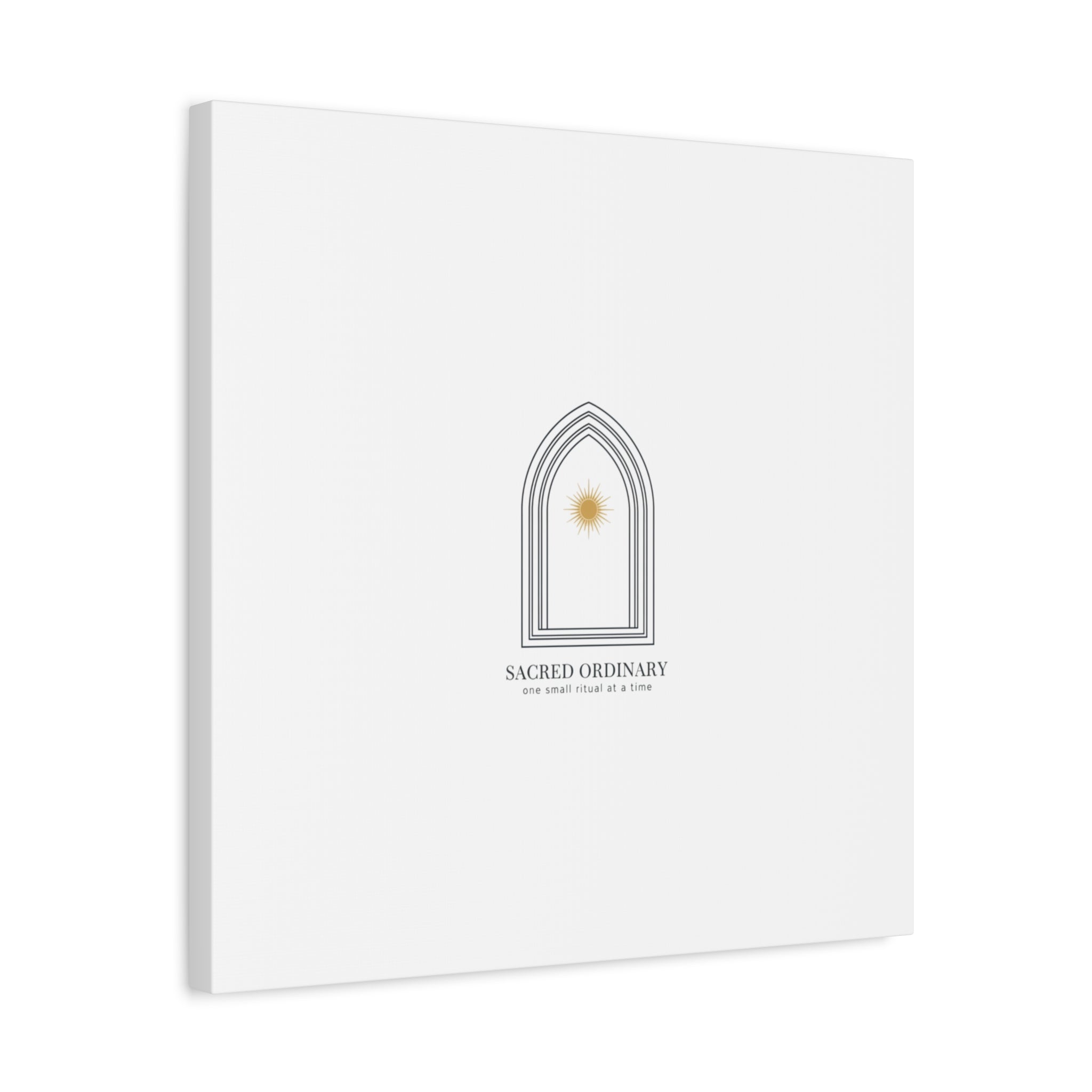 Sacred Ordinary Gothic Arch Canvas | Minimal Scripture Art, Quiet Luxury 36" x 36" 1.25"