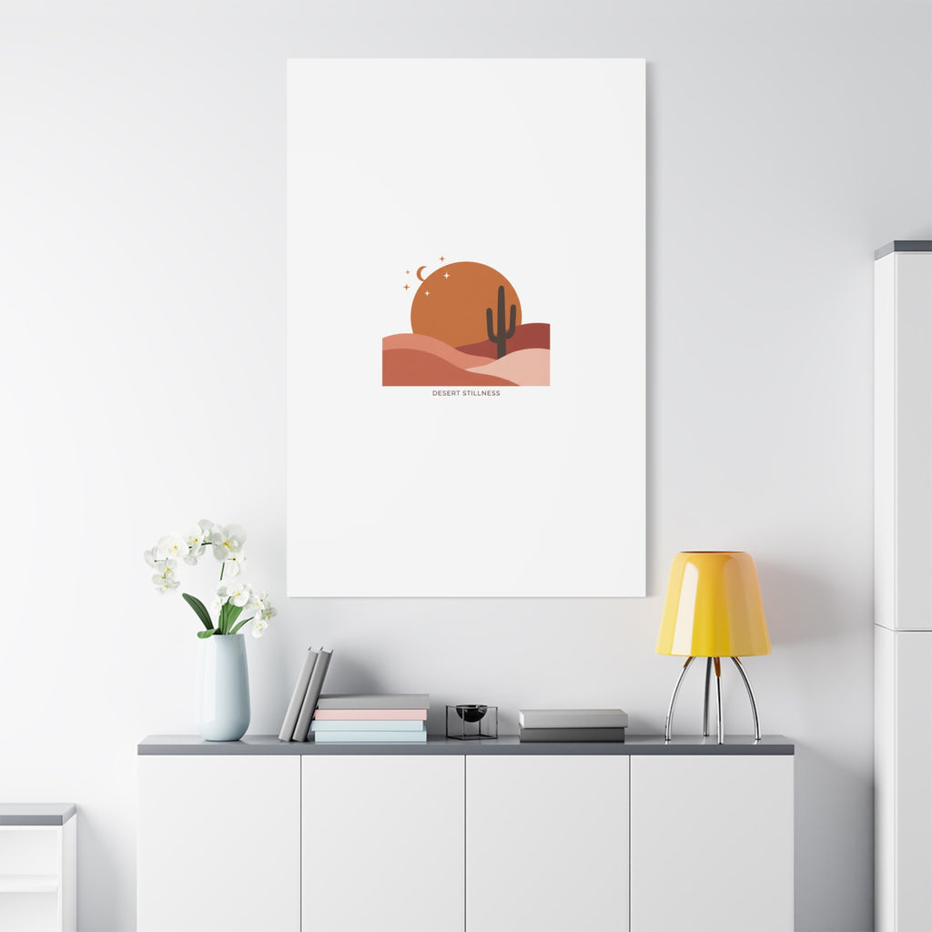 Desert Stillness Canvas, Desert Sunset Minimalist Mesa | Southwestern Art Print 36" x 36" 1.25"