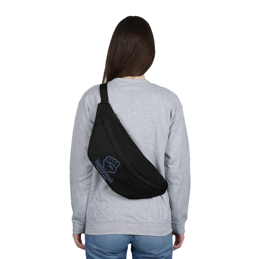 Knucklehead Fist Logo Large Fanny Pack — Casual Streetwear Belt Bag for Everyday Travel 8" × 9" × 4''